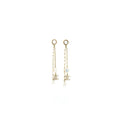 CHANEL PEARL DROP EARRING WITH CC LOGO LIGHT GOLD TONE