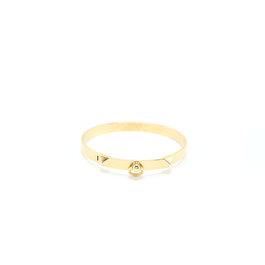 HERMES COLLIER DE CHIEN BRACELET YELLOW GOLD