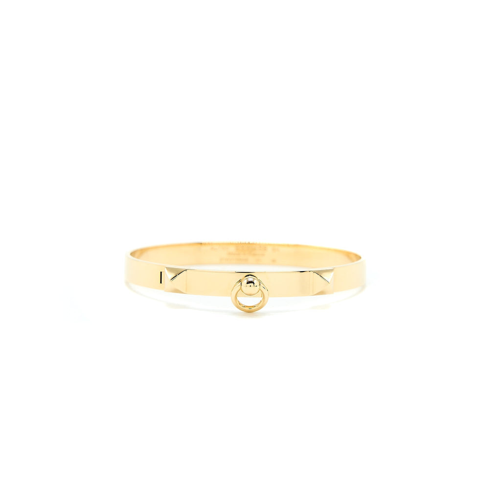 HERMES COLLIER DE CHIEN BRACELET YELLOW GOLD