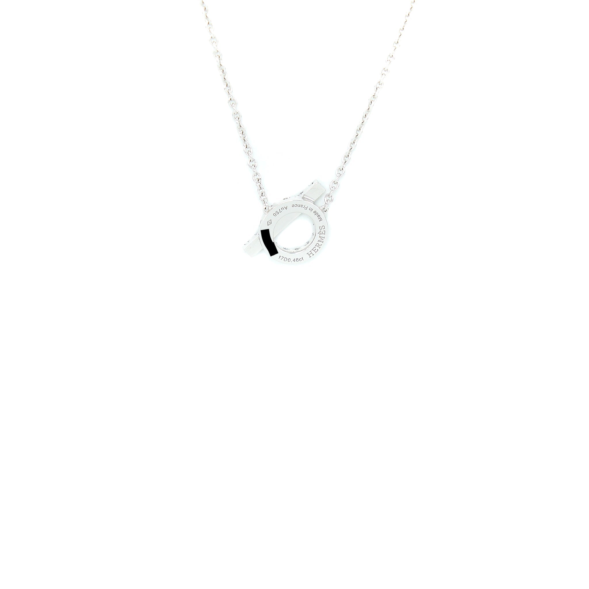 HERMES FINESSE NECKLACE WHITE GOLD WITH DIAMONDS