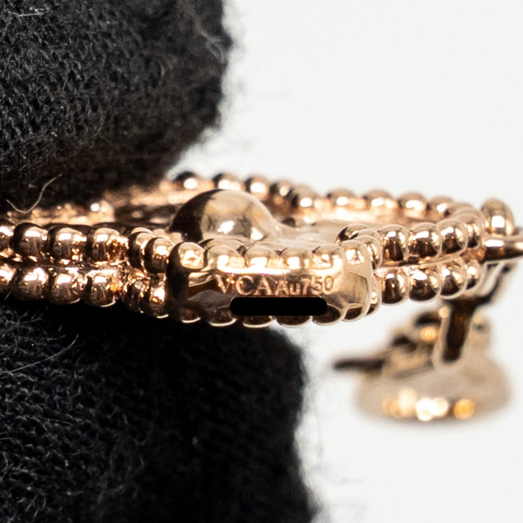 VAN CLEEF AND ARPELS VINTAGE ALHAMBRA BRACELET 5 MOTIF 18K ROSE GOLD