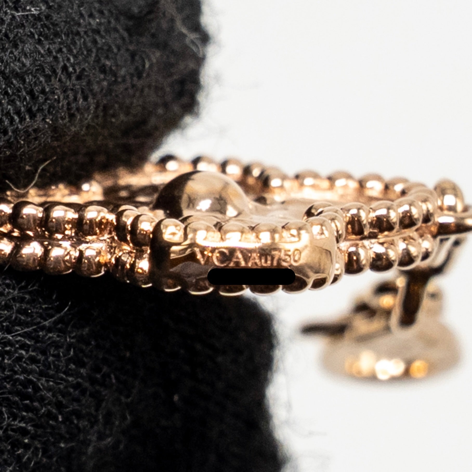 VAN CLEEF AND ARPELS VINTAGE ALHAMBRA BRACELET 5 MOTIF 18K ROSE GOLD
