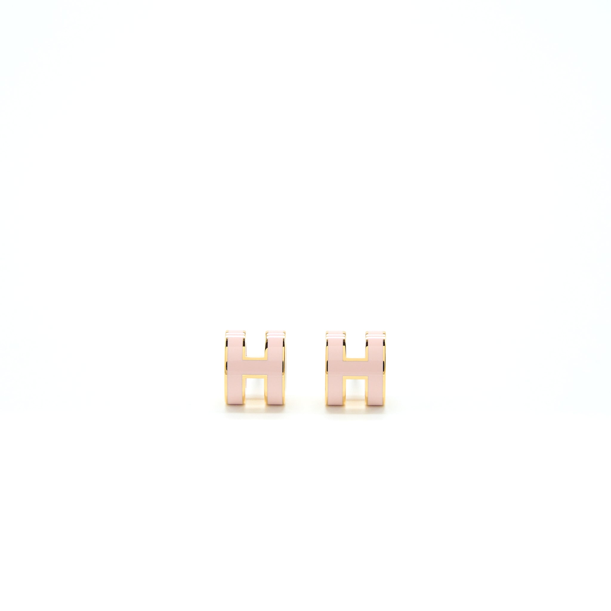 HERMES MINI POP H EARRING ROSE DRAGEE GHW