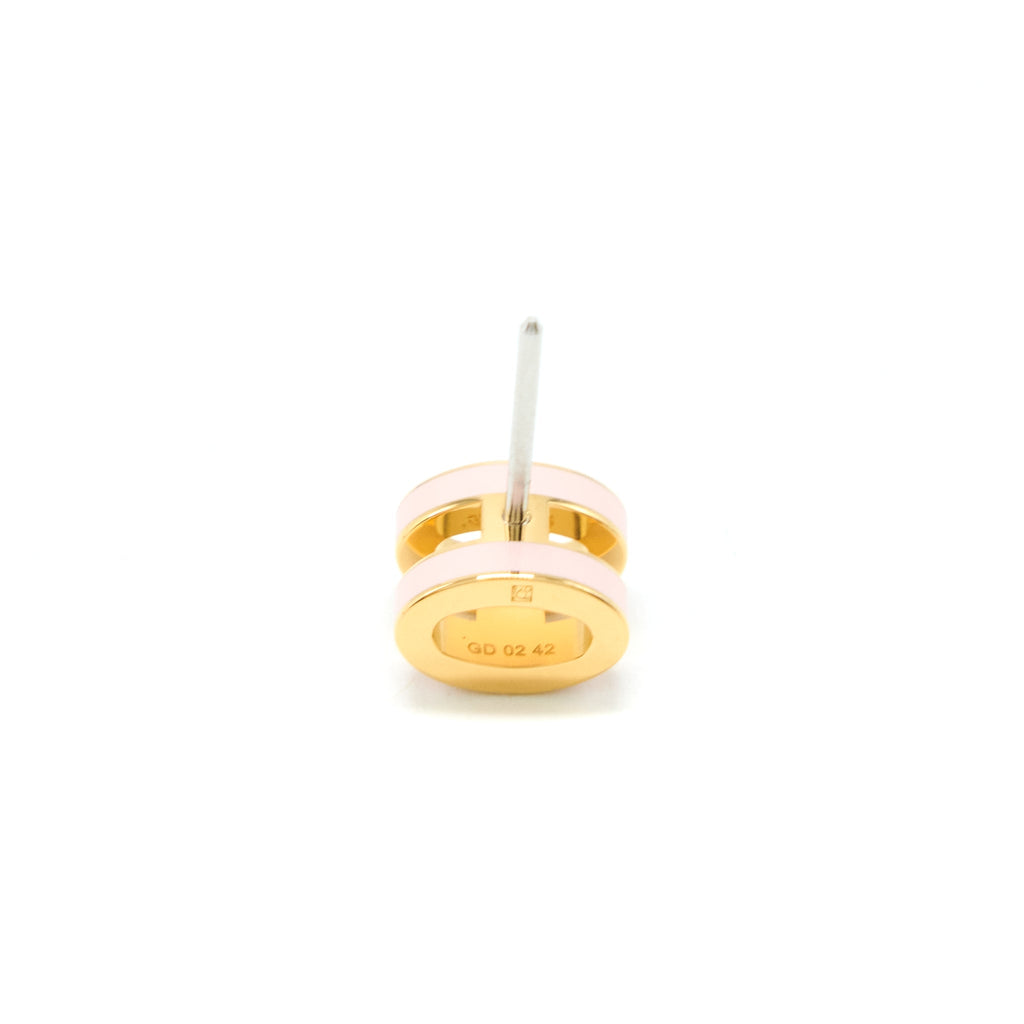 HERMES MINI POP H EARRING ROSE DRAGEE GHW