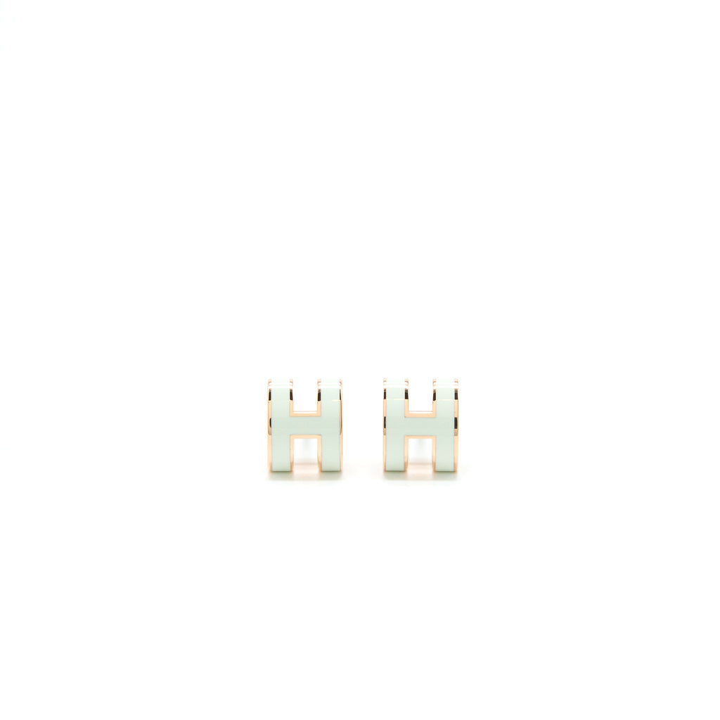 HERMES MINI POP H EARRING VERT FIZZ RGHW