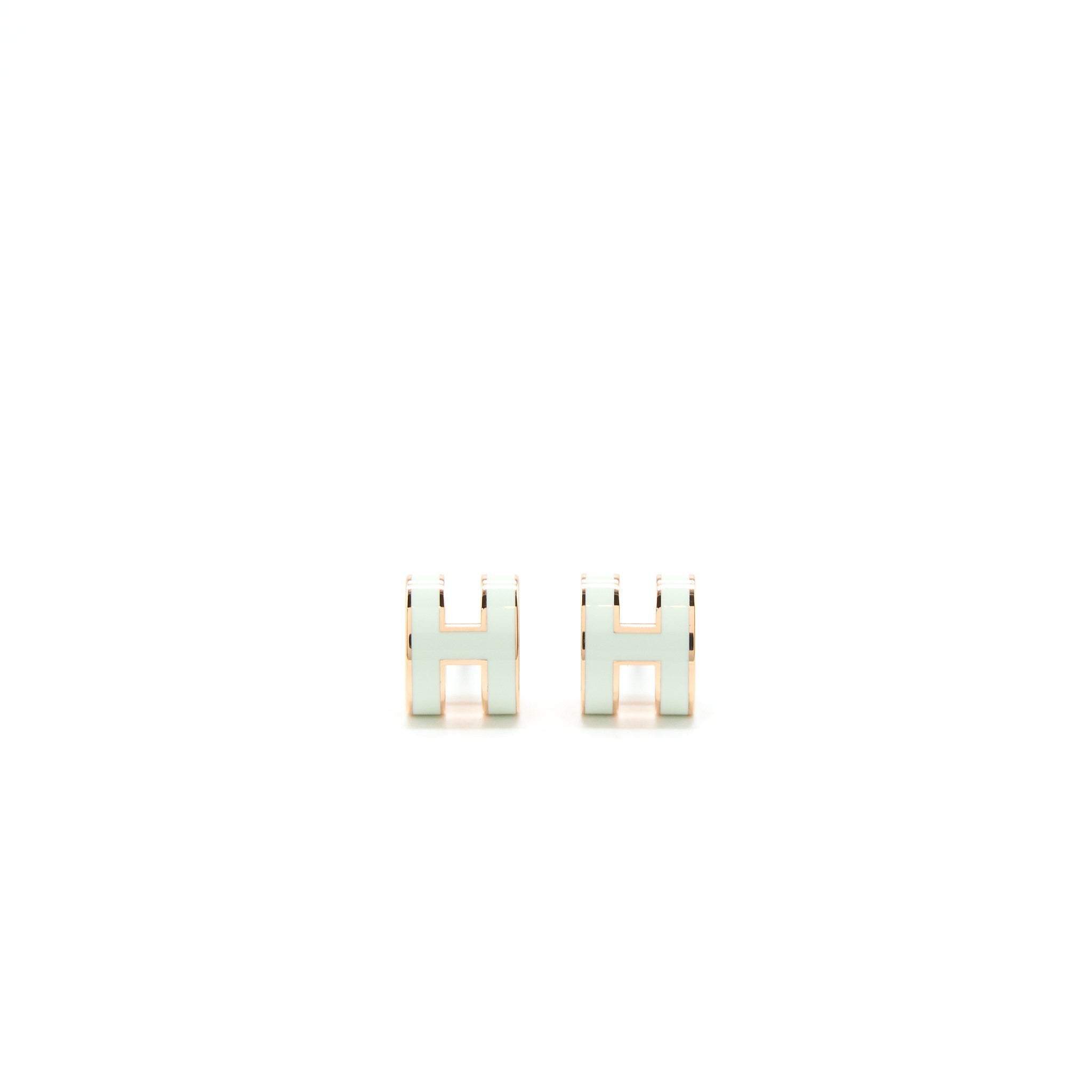 HERMES MINI POP H EARRING VERT FIZZ RGHW