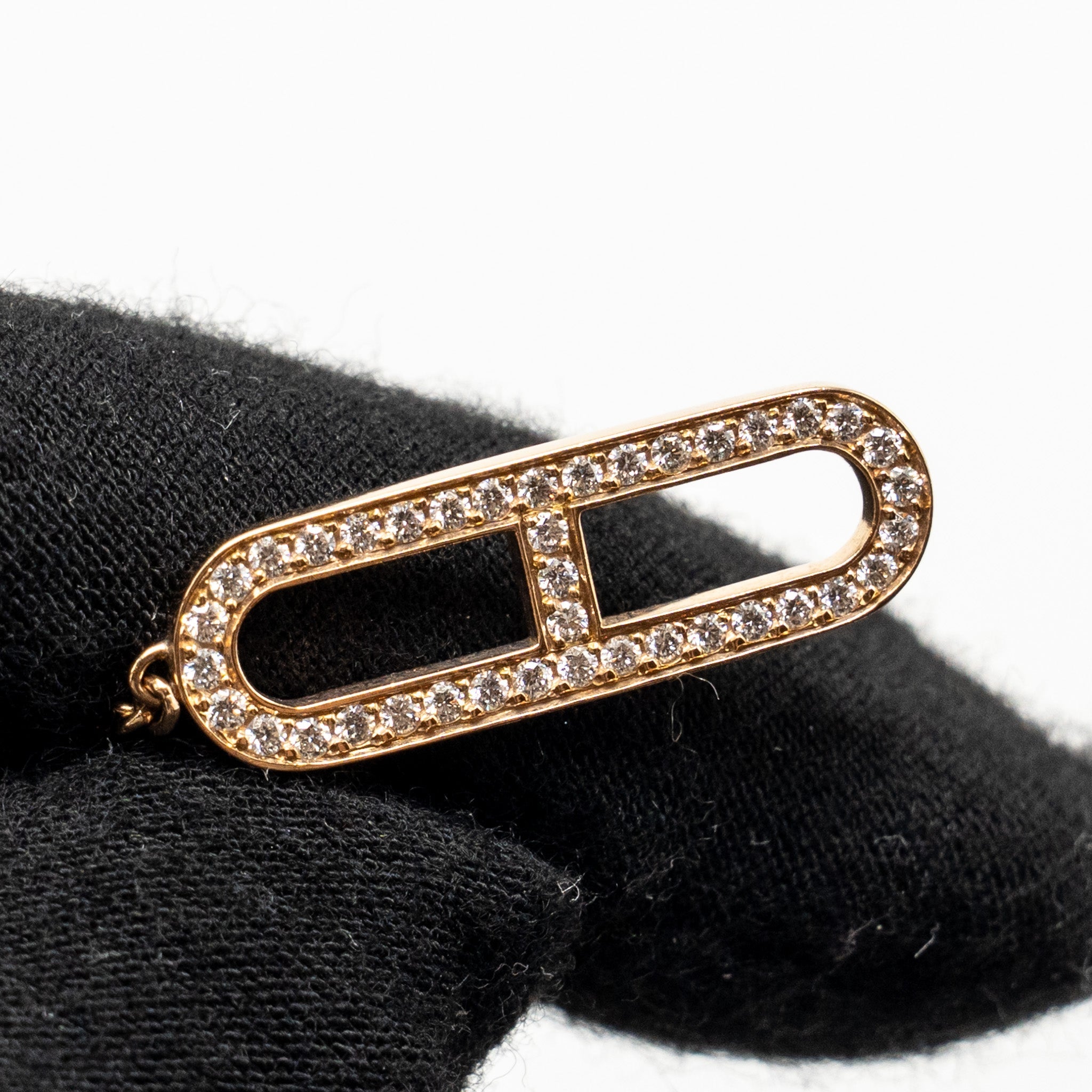 HERMES EVER CHAINE D ANDRE BRACELET ROSE GOLD DIAMONDS