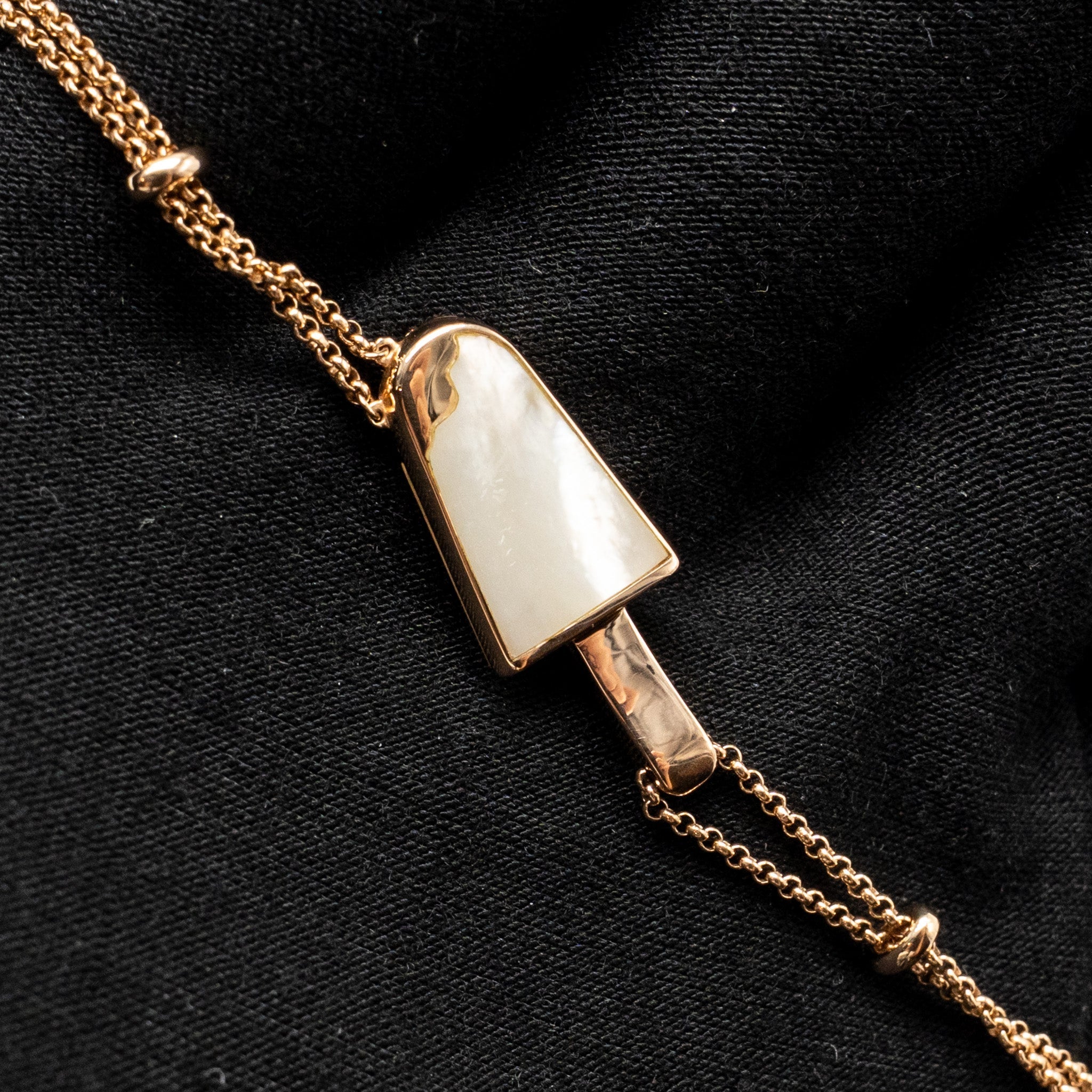 BVLGARI GELATI NECKLACE MOTHER OF PEARL / DIAMONDS / ROSE GOLD