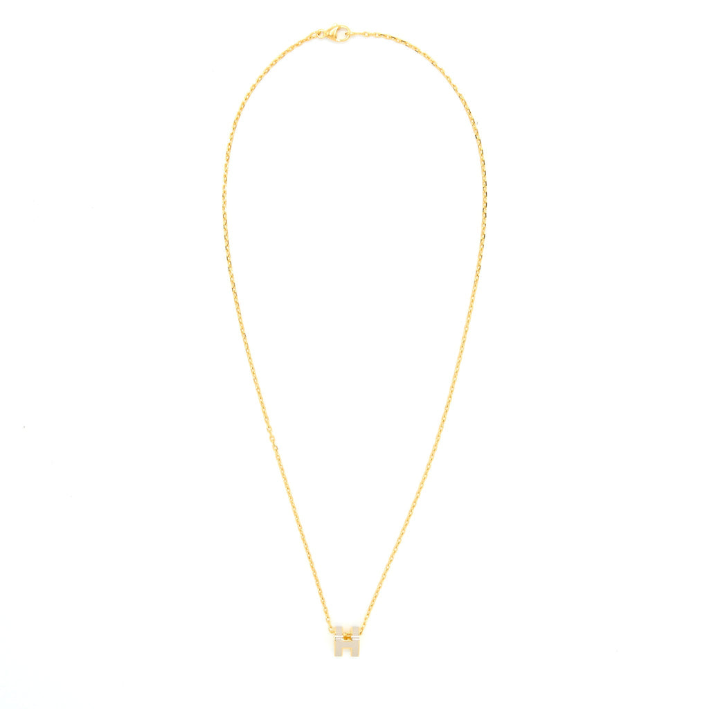 HERMES MINI POP H PENDANT MARRON GLACE GHW