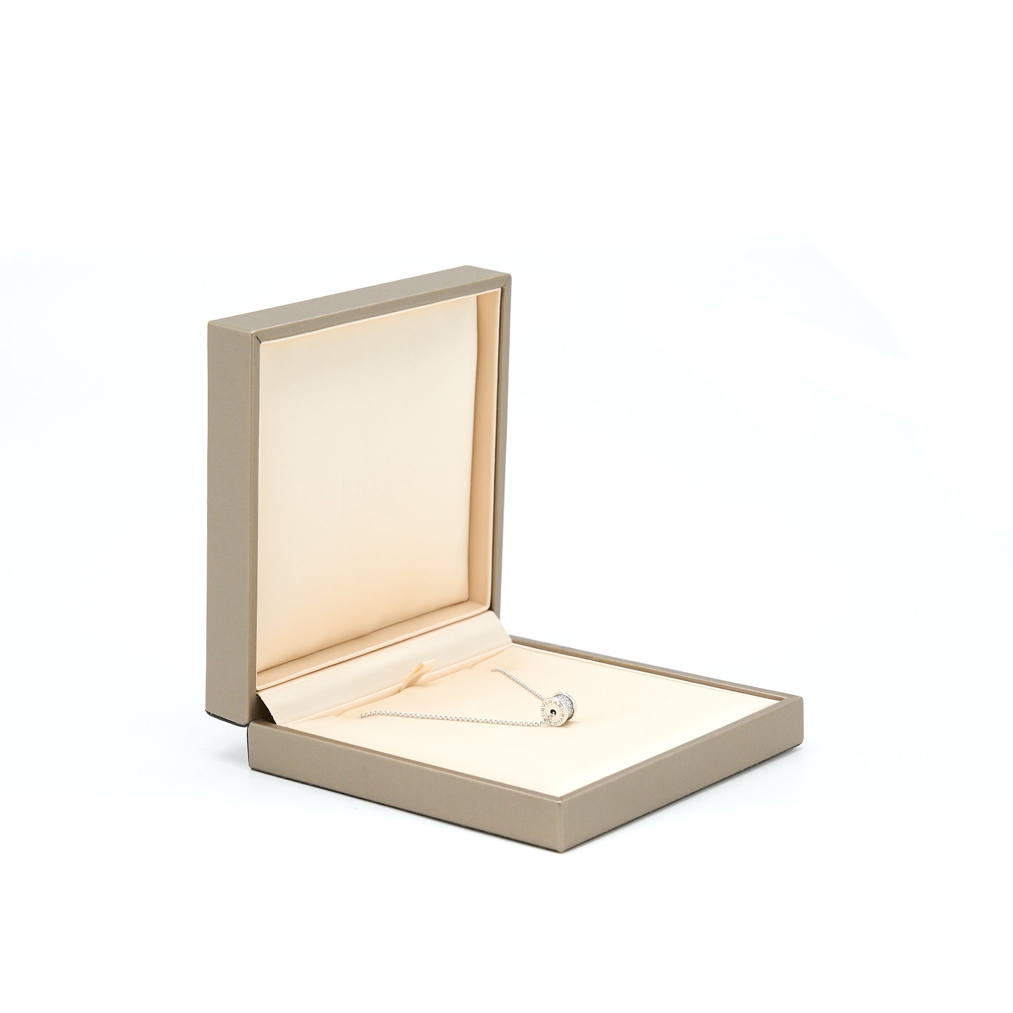 BVLGARI B.ZERO1 MINI NECKLACE WHITE GOLD WITH DIAMONDS
