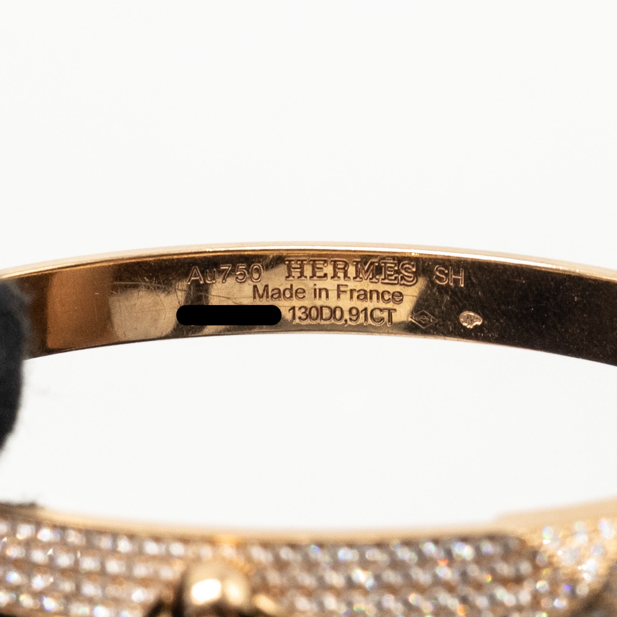 HERMES COLLIER DE CHIEN BRACELET ROSE GOLD/DIAMONDS