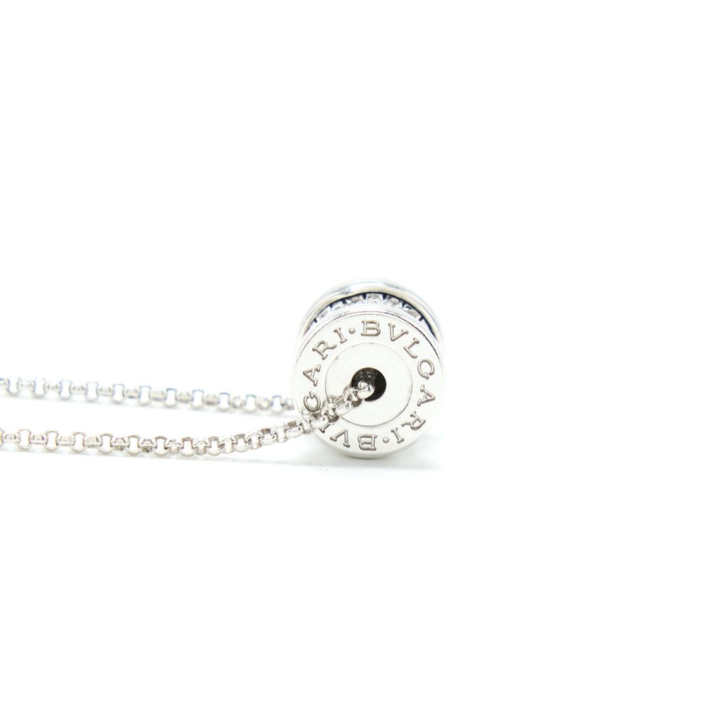 BVLGARI B.ZERO1 MINI NECKLACE WHITE GOLD WITH DIAMONDS