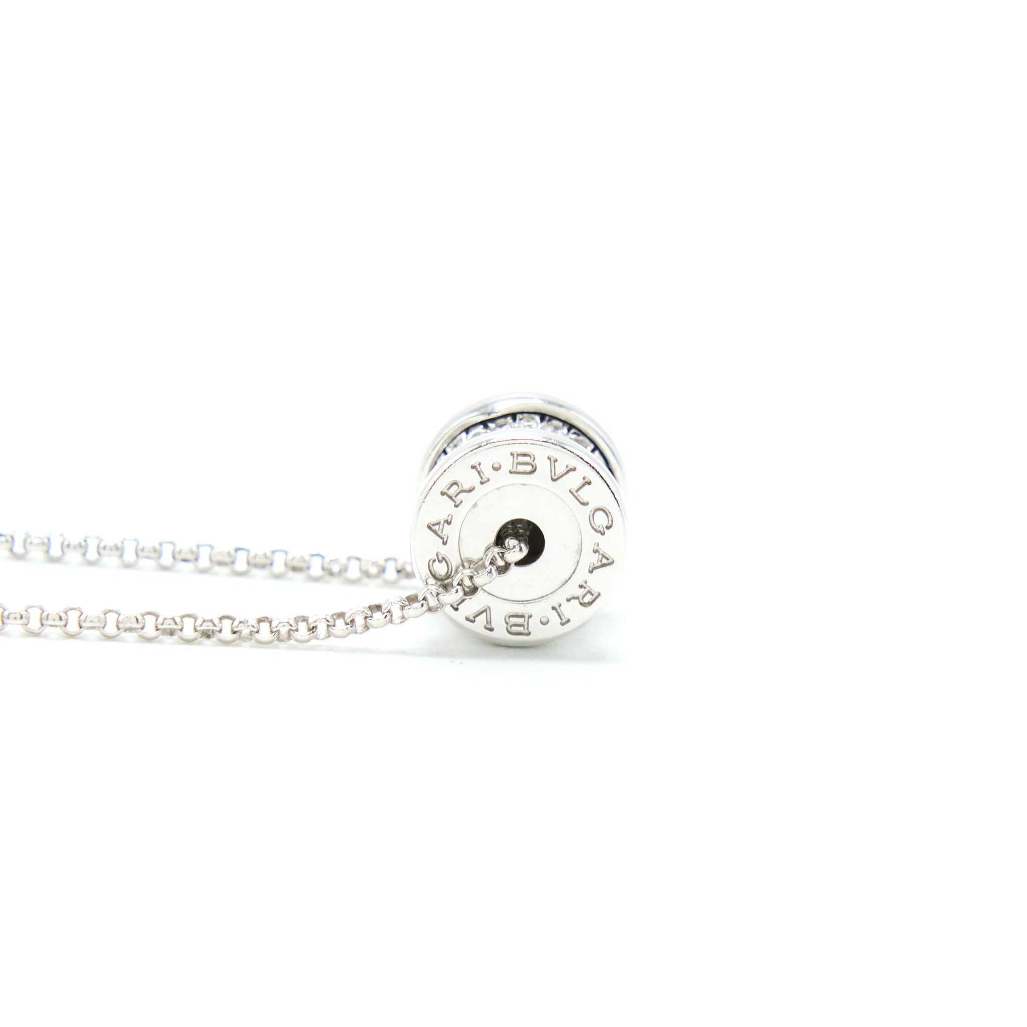 BVLGARI B.ZERO1 MINI NECKLACE WHITE GOLD WITH DIAMONDS