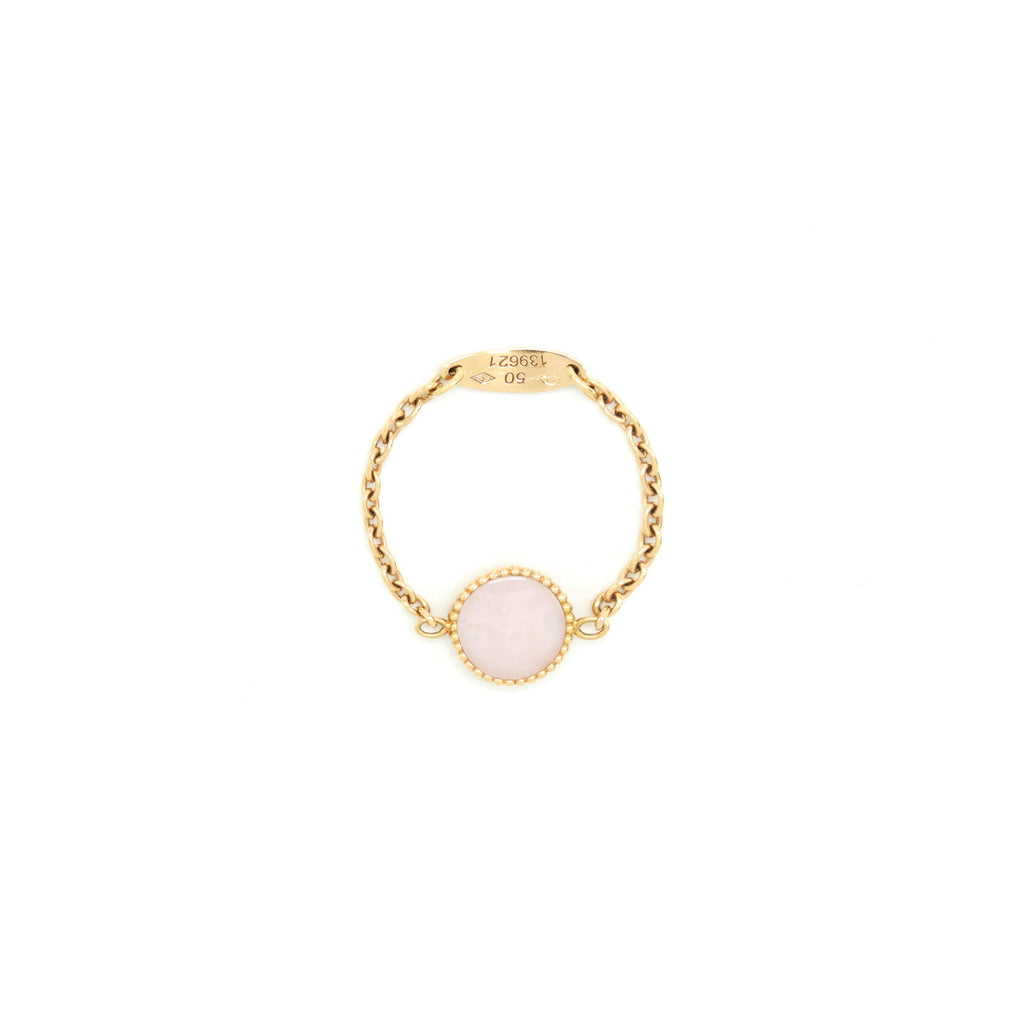 DIOR ROSE DES VENTS RING XS, ROSE GOLD, DIMOND AND PINK OPAL