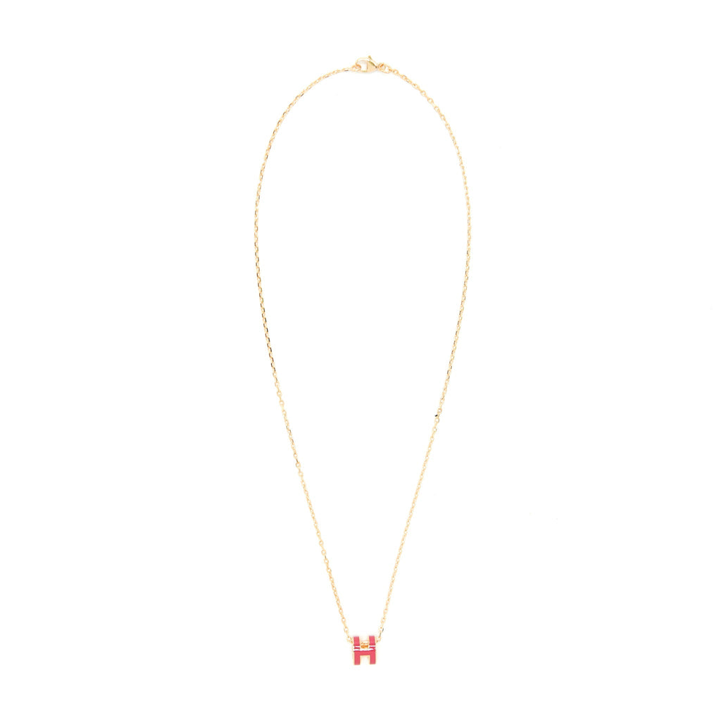 HERMES MINI POP H PENDANT ROSE LAQUE RGHW