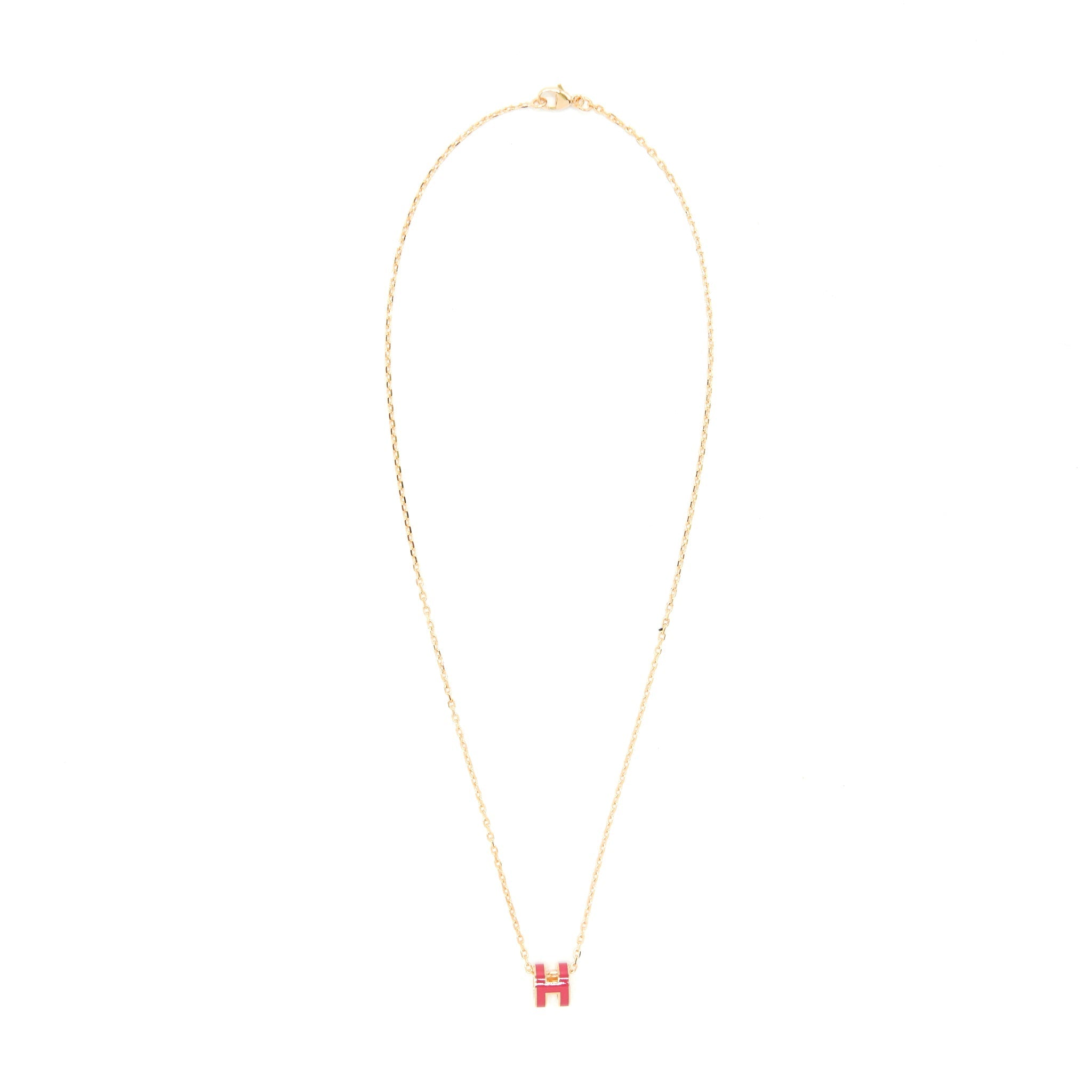 HERMES MINI POP H PENDANT ROSE LAQUE RGHW