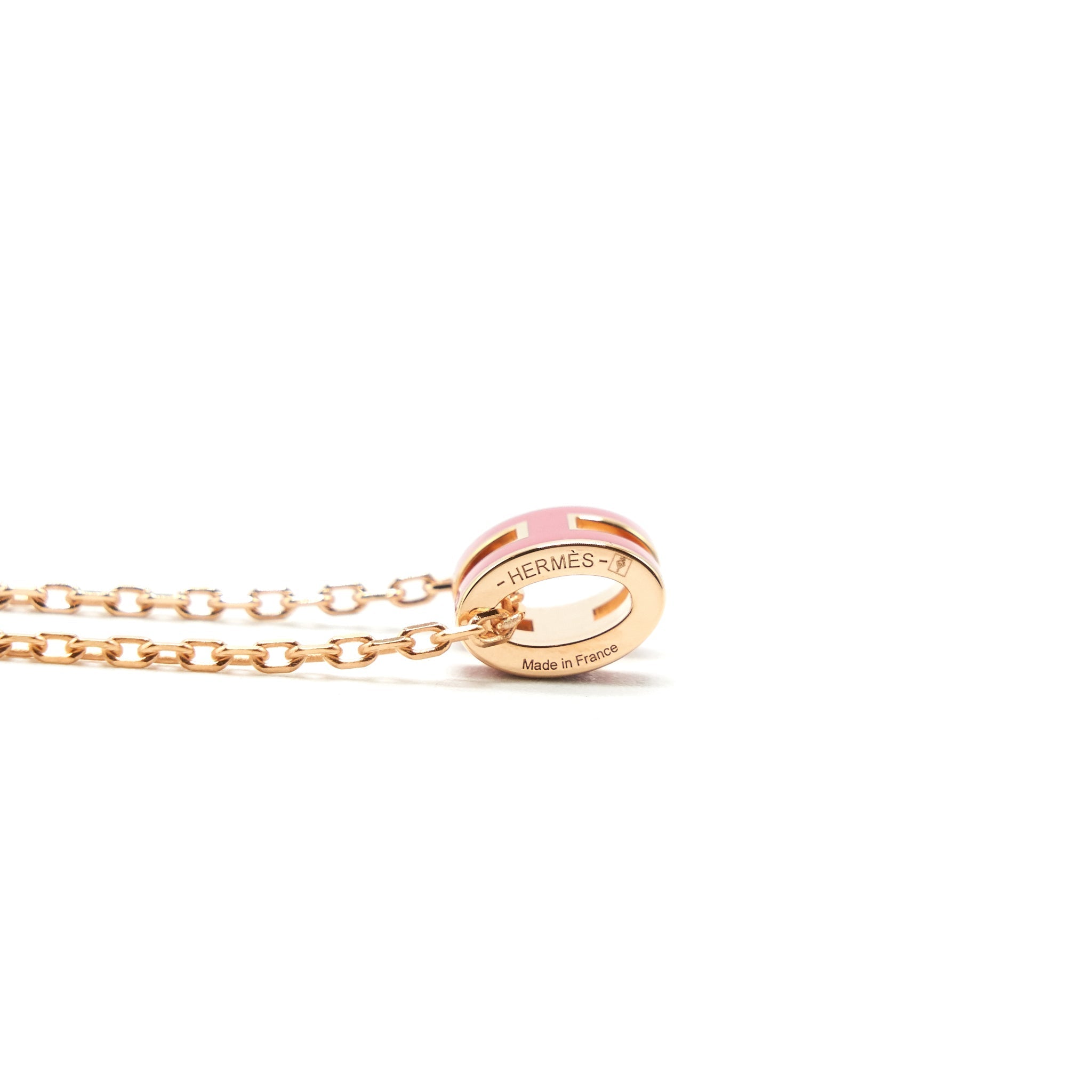 HERMES MINI POP H PENDANT ROSE LAQUE RGHW