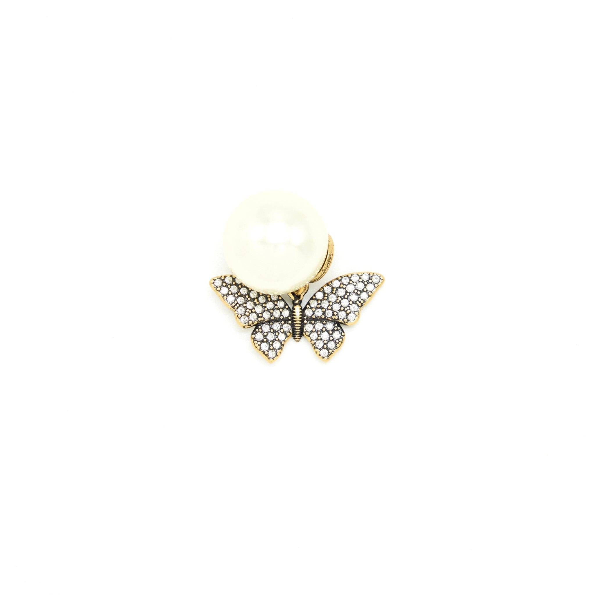DIOR DRAGONFLY/ BUTTERFLY PEARL EARRINGS