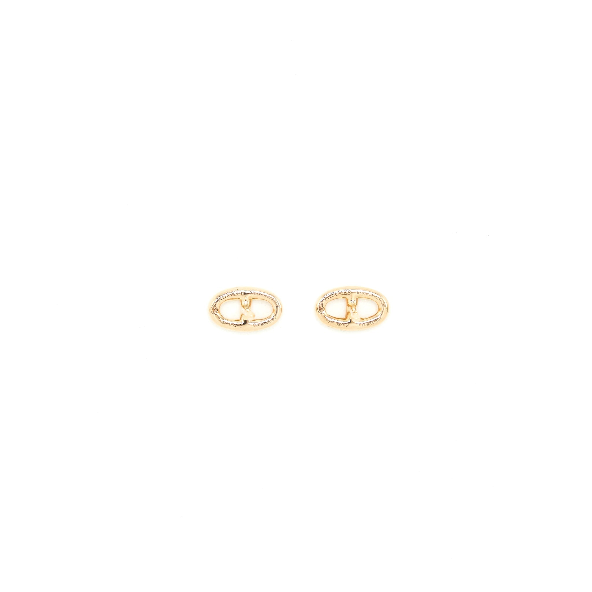 HERMES CHAINE D'ANCRE EARRINGS ROSE GOLD