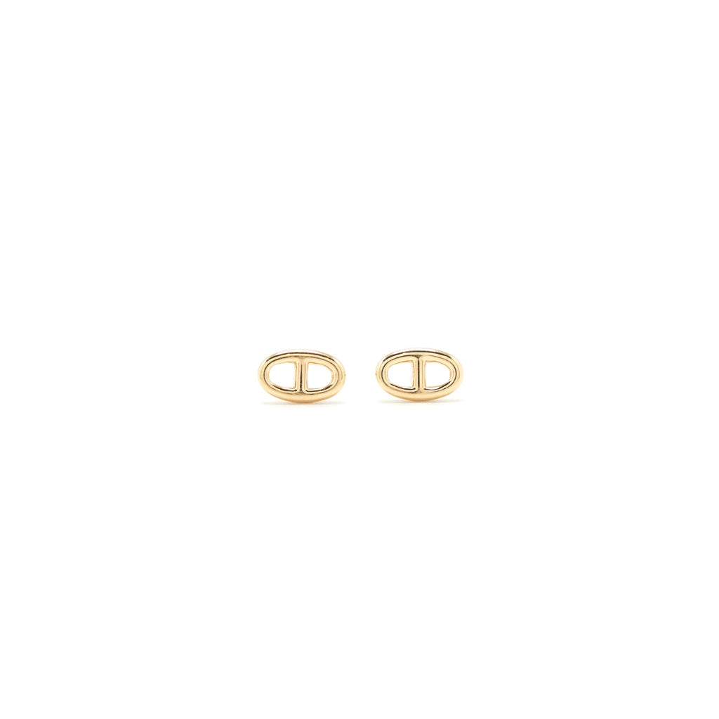 HERMES CHAINE D'ANCRE EARRINGS ROSE GOLD