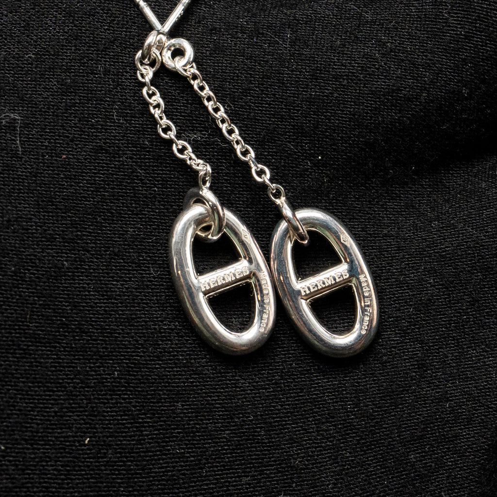 HERMES FARANDOLE EARRINGS STERLING SILVER