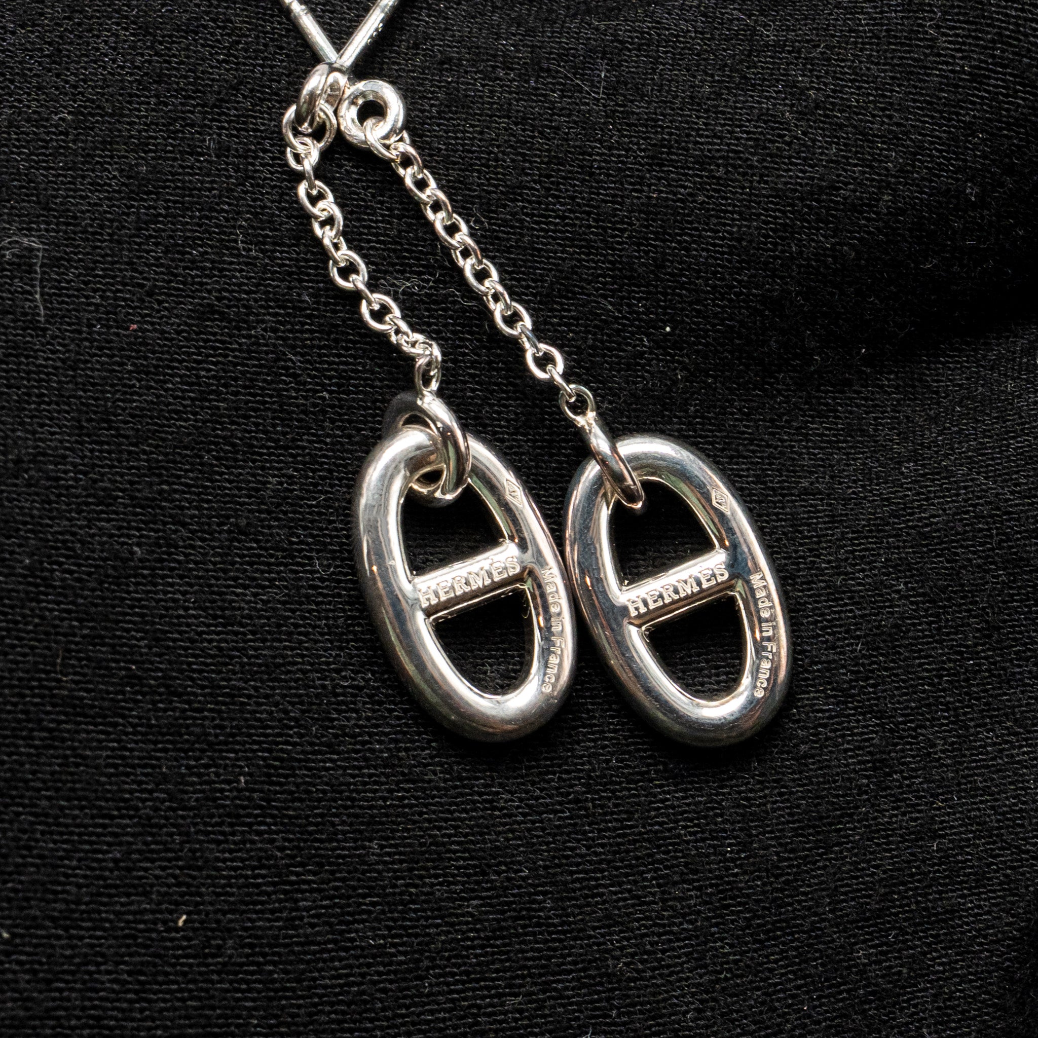 HERMES FARANDOLE EARRINGS STERLING SILVER