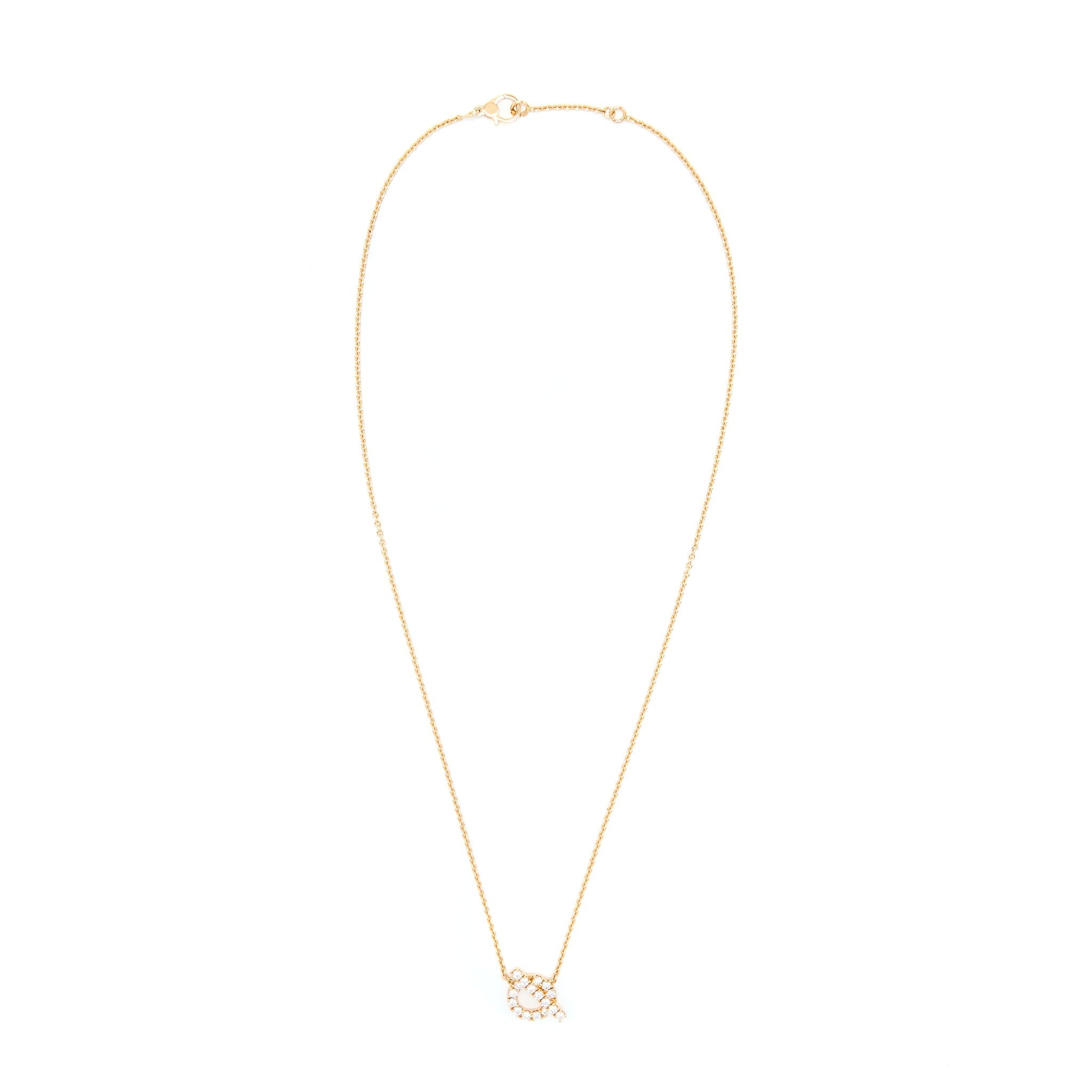 HERMES FINESSE NECKLACE ROSE GOLD WITH DIAMONDS