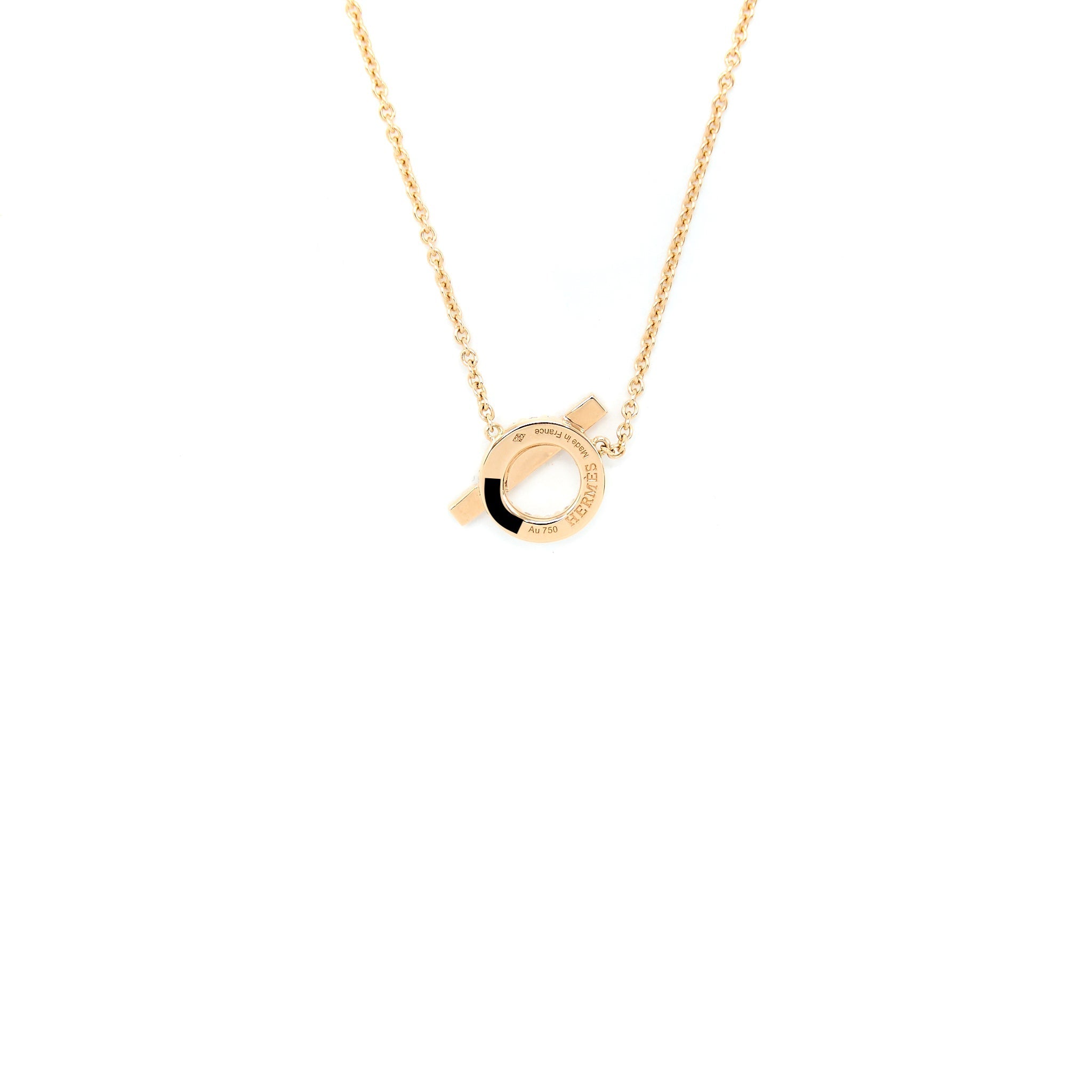 HERMES FINESSE NECKLACE ROSE GOLD WITH DIAMONDS