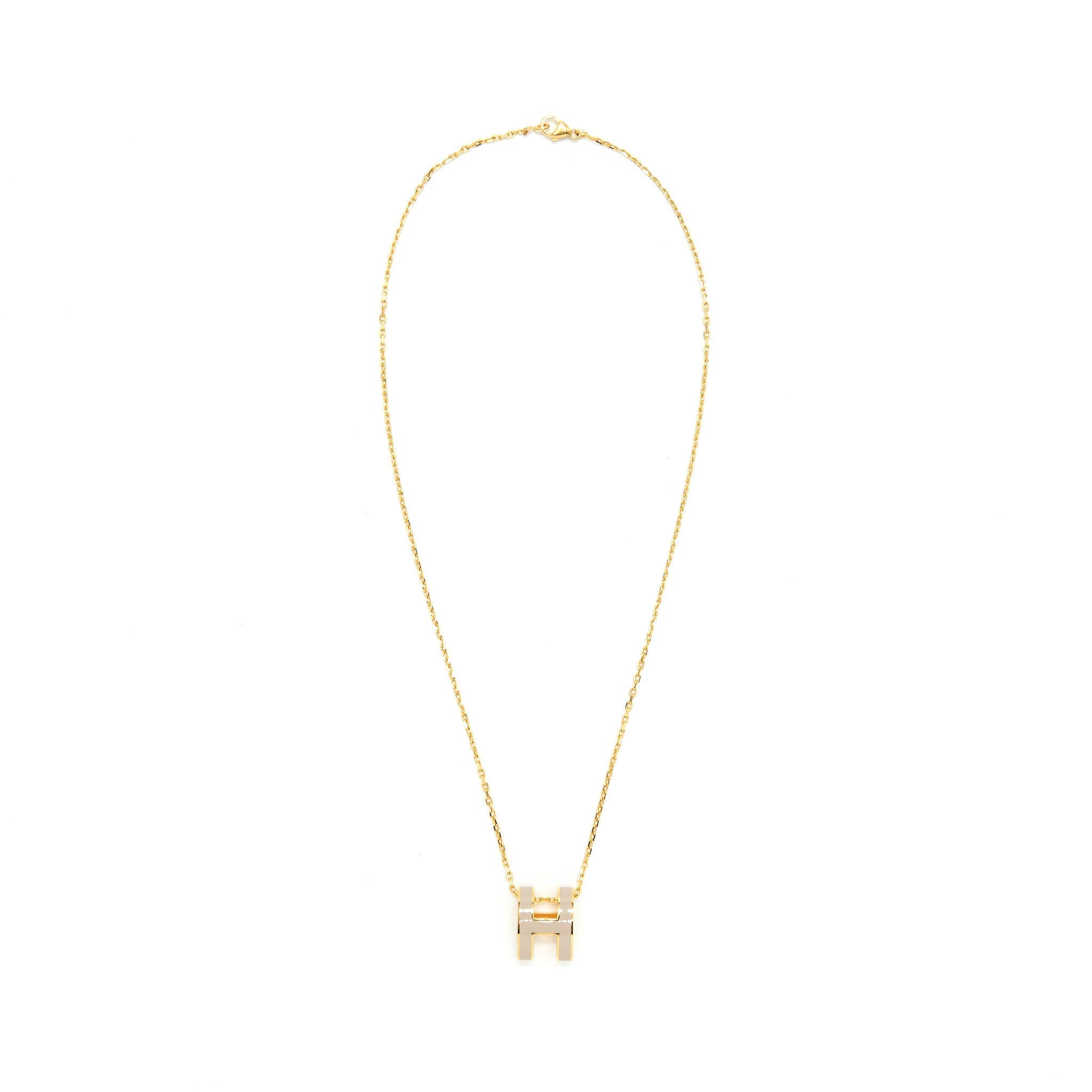 HERMES POP H PENDANT MARRON GLACE GHW