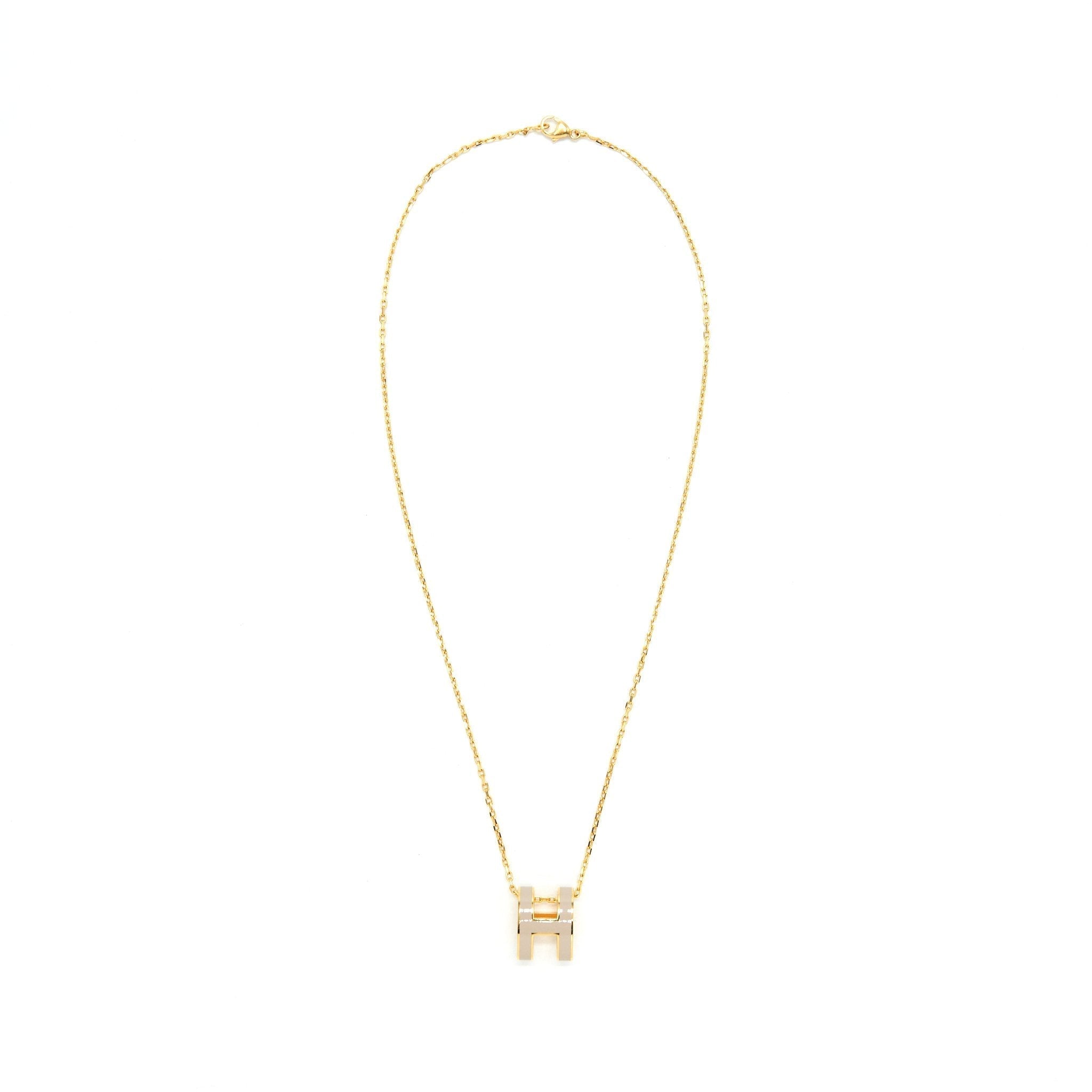 HERMES POP H PENDANT MARRON GLACE GHW