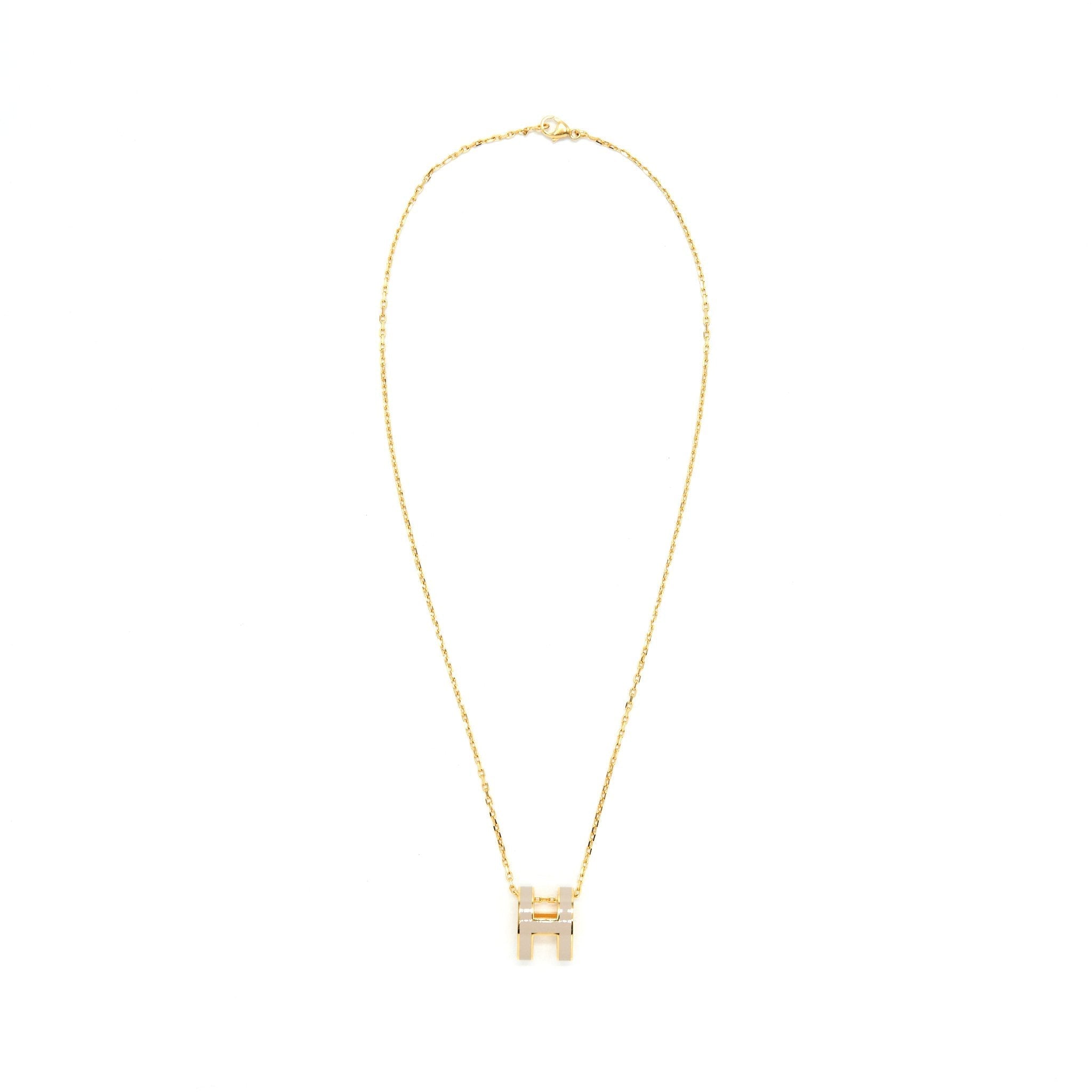 HERMES POP H PENDANT MARRON GLACE GHW