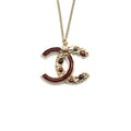 CHANEL CC LOGO DOUBLE SIDE LONG NECKLACE LGHW