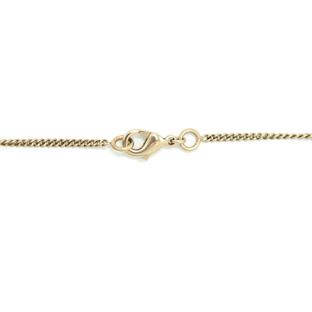 CHANEL CC LOGO DOUBLE SIDE LONG NECKLACE LGHW