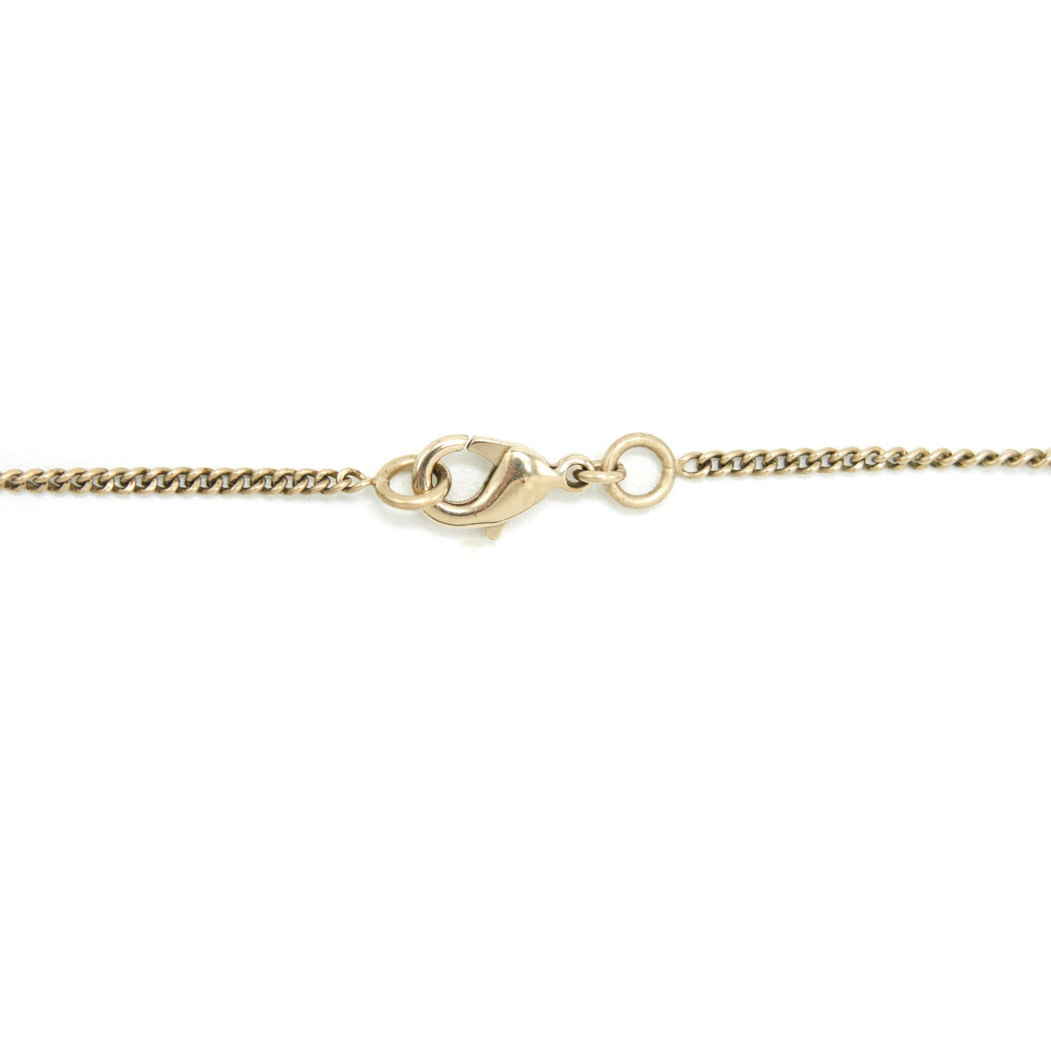 CHANEL CC LOGO DOUBLE SIDE LONG NECKLACE LGHW