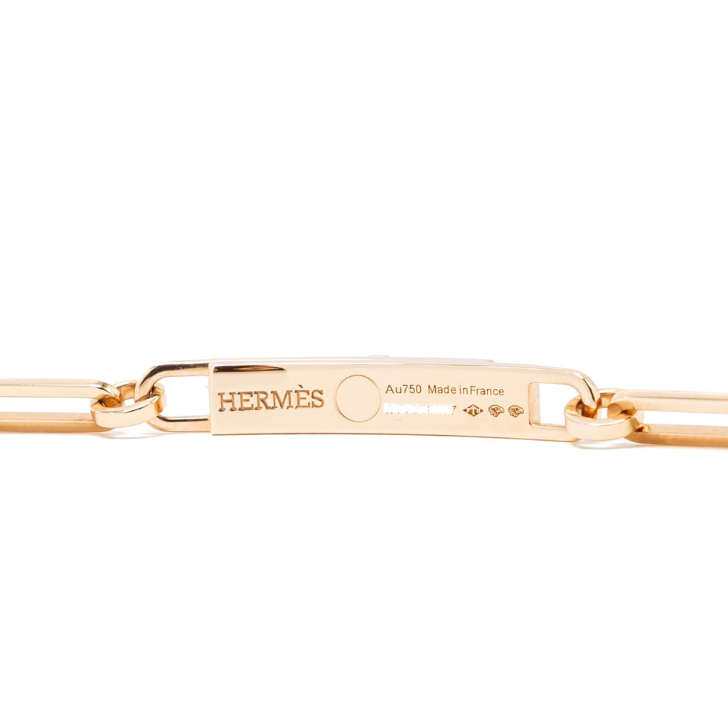 HERMES KELLY CHAIN CHOCKER/DOUBLE BRACELET ROSE GOLD, DIAMONDS