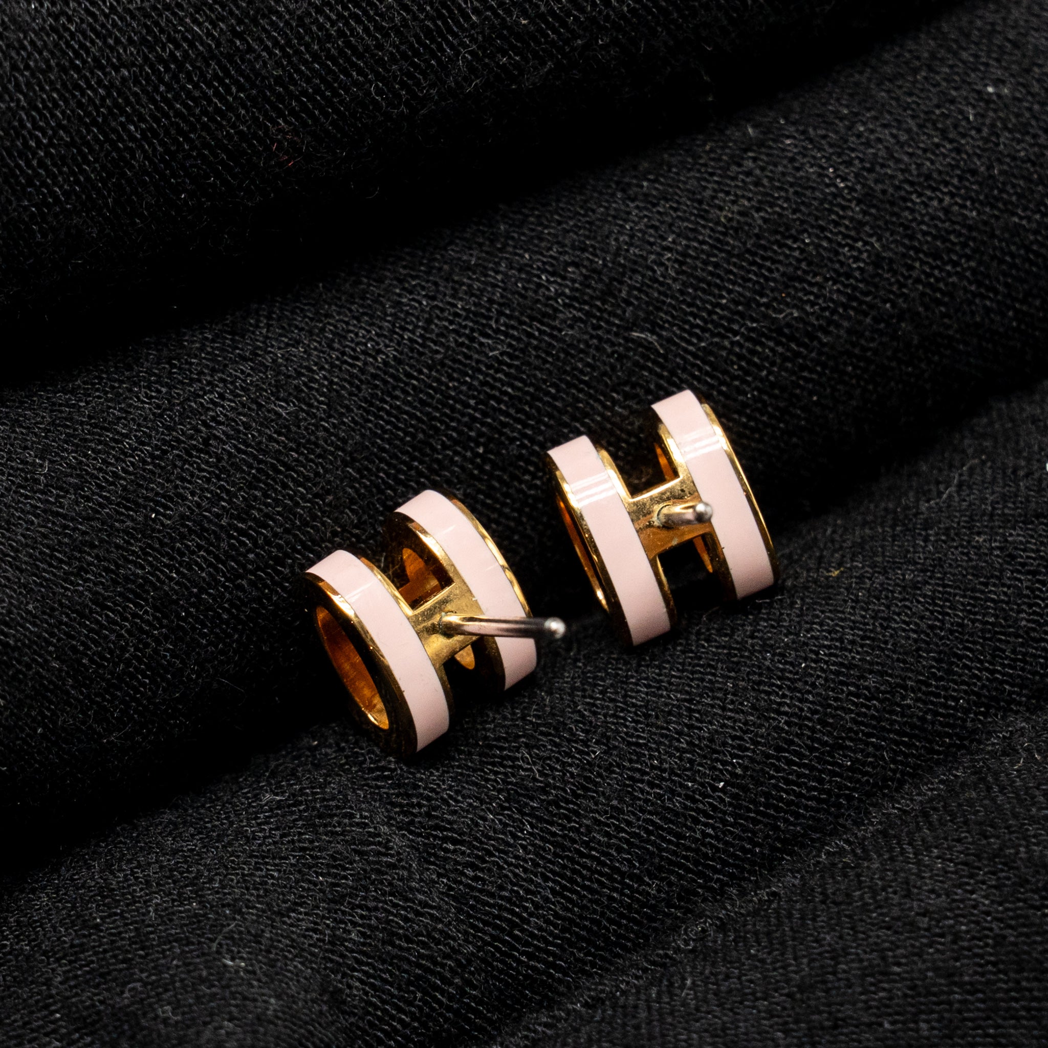 HERMES MINI POP H EARRINGS ROSE DRAGEE RGHW