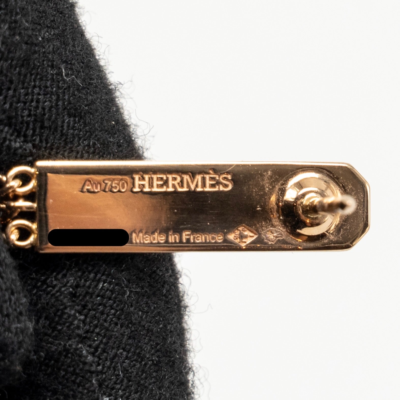 HERMES KELLY GAVROCHE EARRINGS ROSE GOLD, DIAMONDS