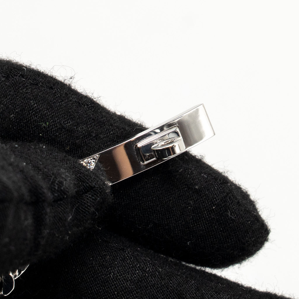 HERMES KELLY GOURMETTE BRACELET WHITE GOLD, DIAMONDS