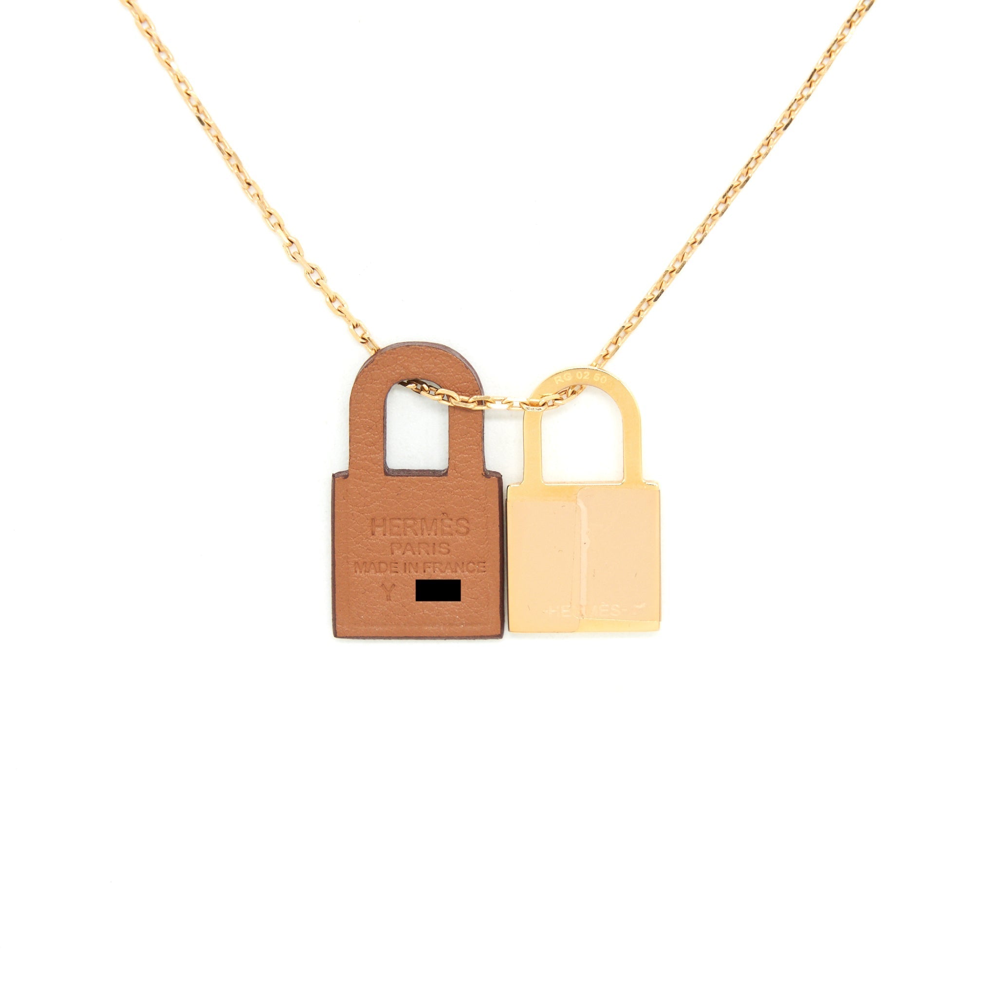 HERMES O'KELLY PENDANT GOLD WITH RGHW