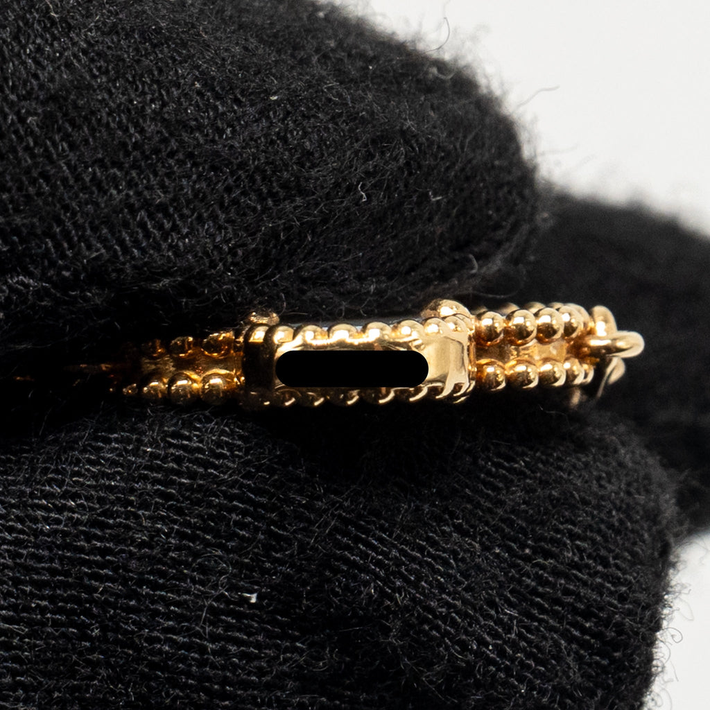 VAN CLEEF & ARPELS VINTAGE ALHAMBRA BRACELET 5 MOTIFS YELLOW GOLD, MOTHER OF PEARL