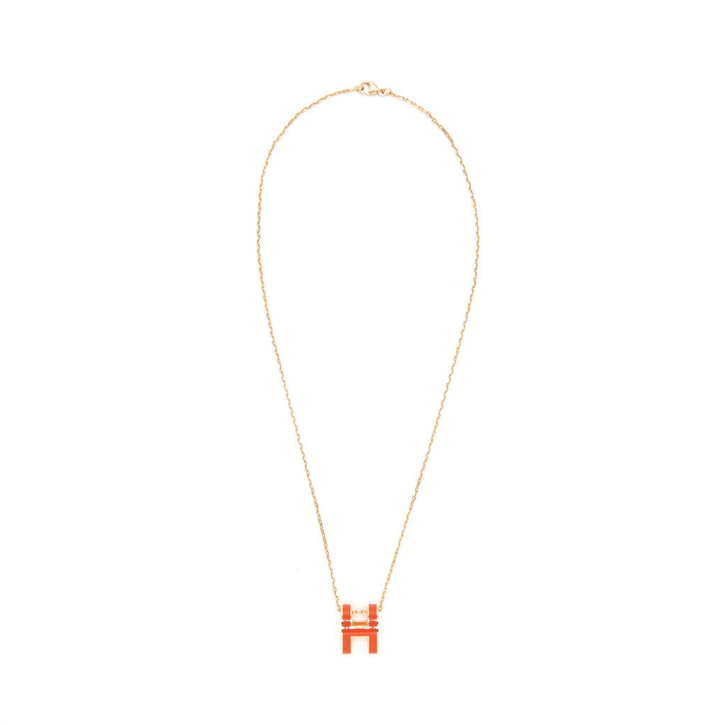 HERMES POP H NECKLACE ORANGE GRAFFITI RGHW