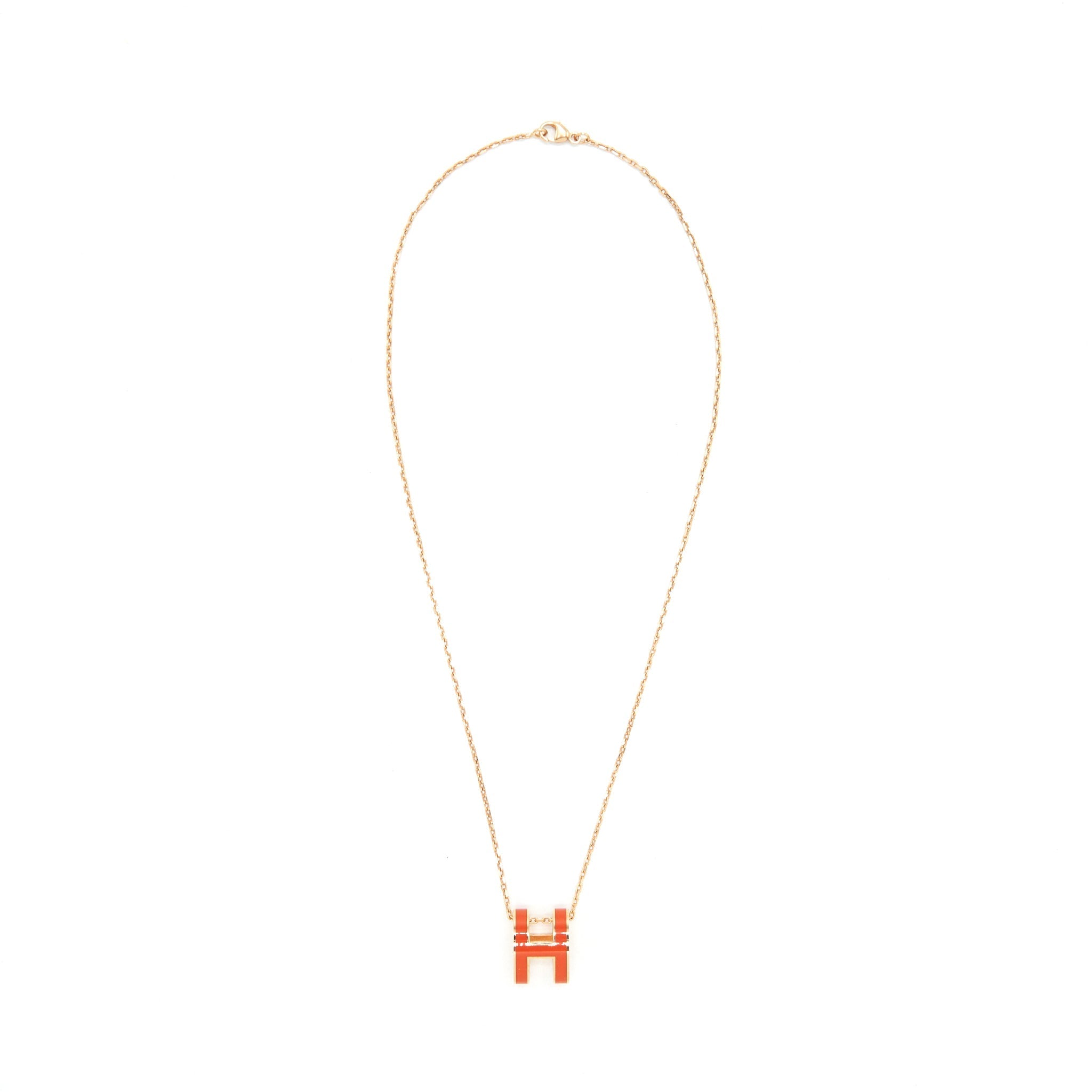 HERMES POP H NECKLACE ORANGE GRAFFITI RGHW