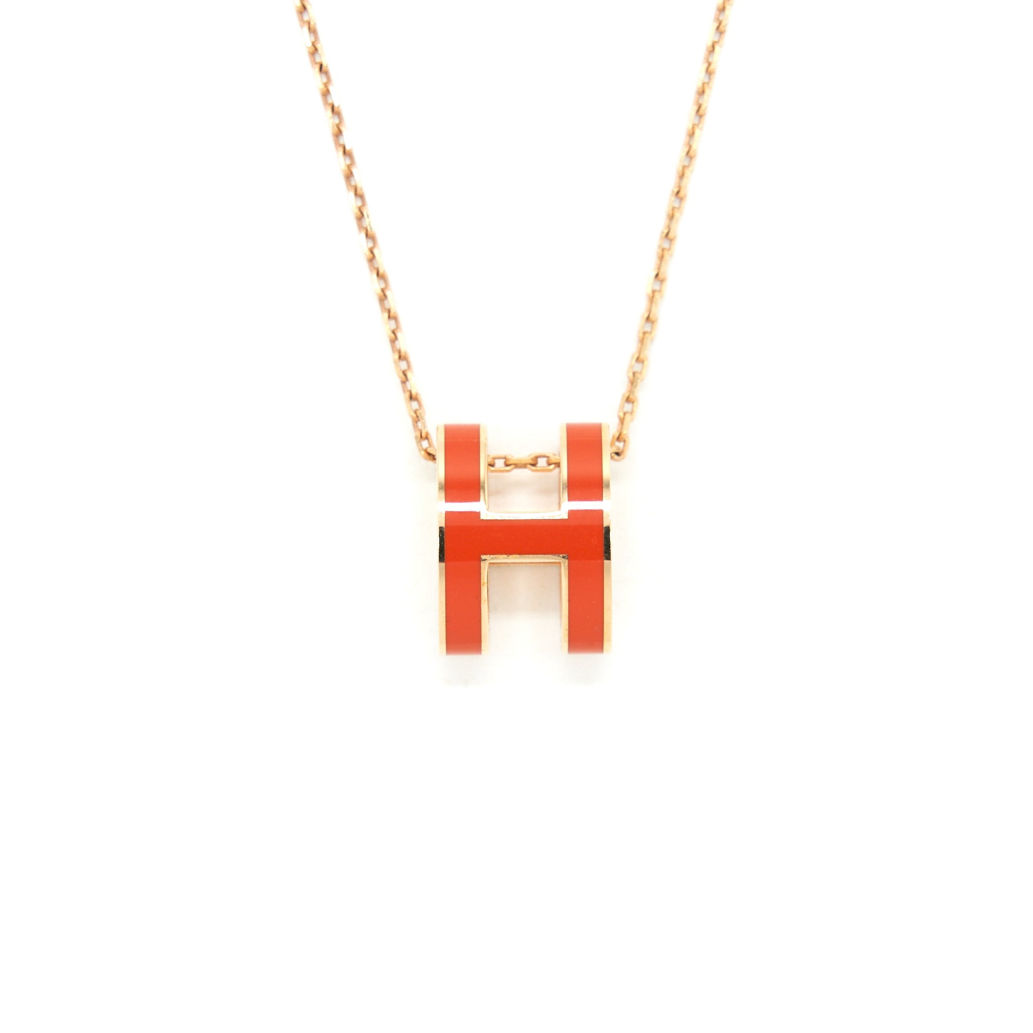HERMES POP H NECKLACE ORANGE GRAFFITI RGHW