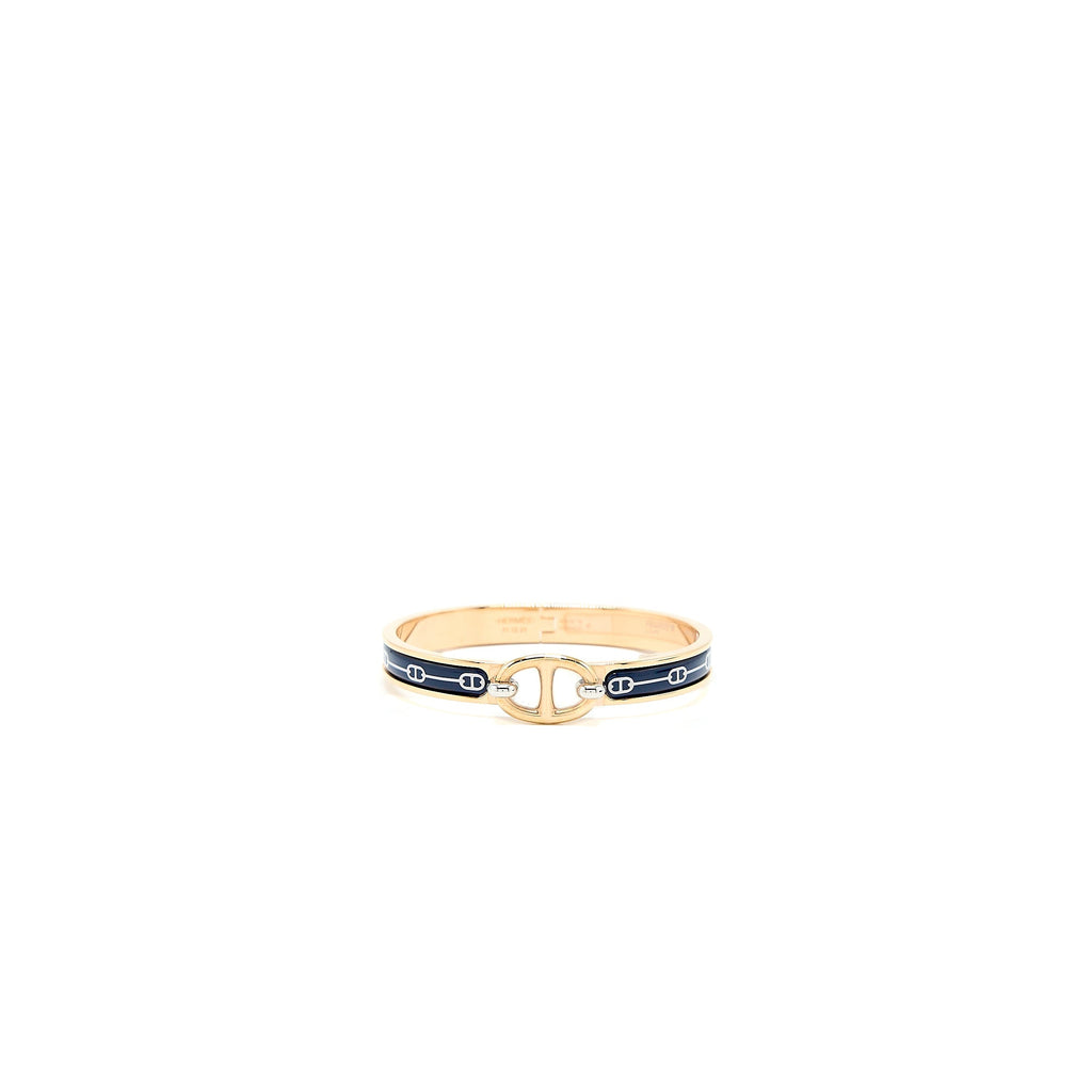 HERMES MINI CLIC CHAINE D’ANCRE FARANDOLE BRACELET MULTICOLOR ROSE GOLD TONE