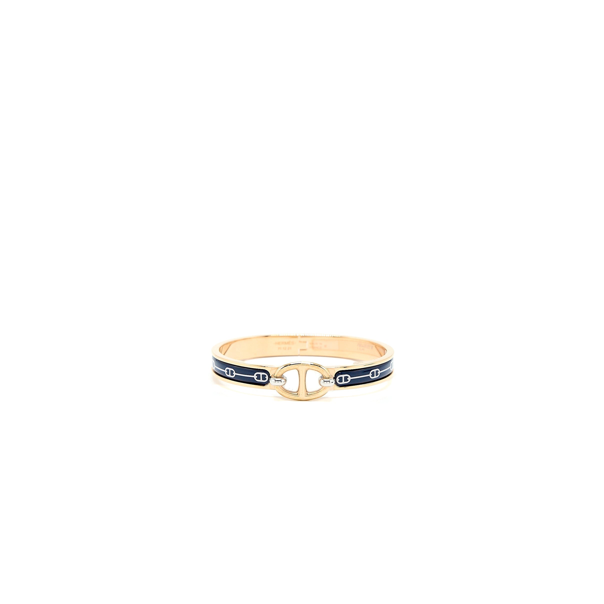 HERMES MINI CLIC CHAINE D’ANCRE FARANDOLE BRACELET MULTICOLOR ROSE GOLD TONE