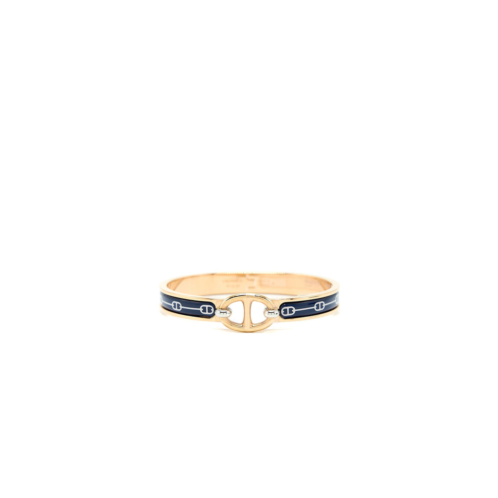HERMES MINI CLIC CHAINE D’ANCRE FARANDOLE BRACELET MULTICOLOR ROSE GOLD TONE