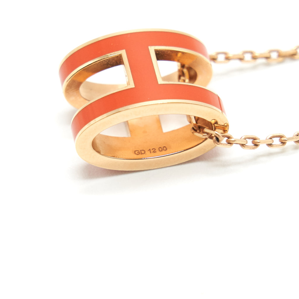 HERMES POP H NECKLACE ORANGE GRAFFITI RGHW