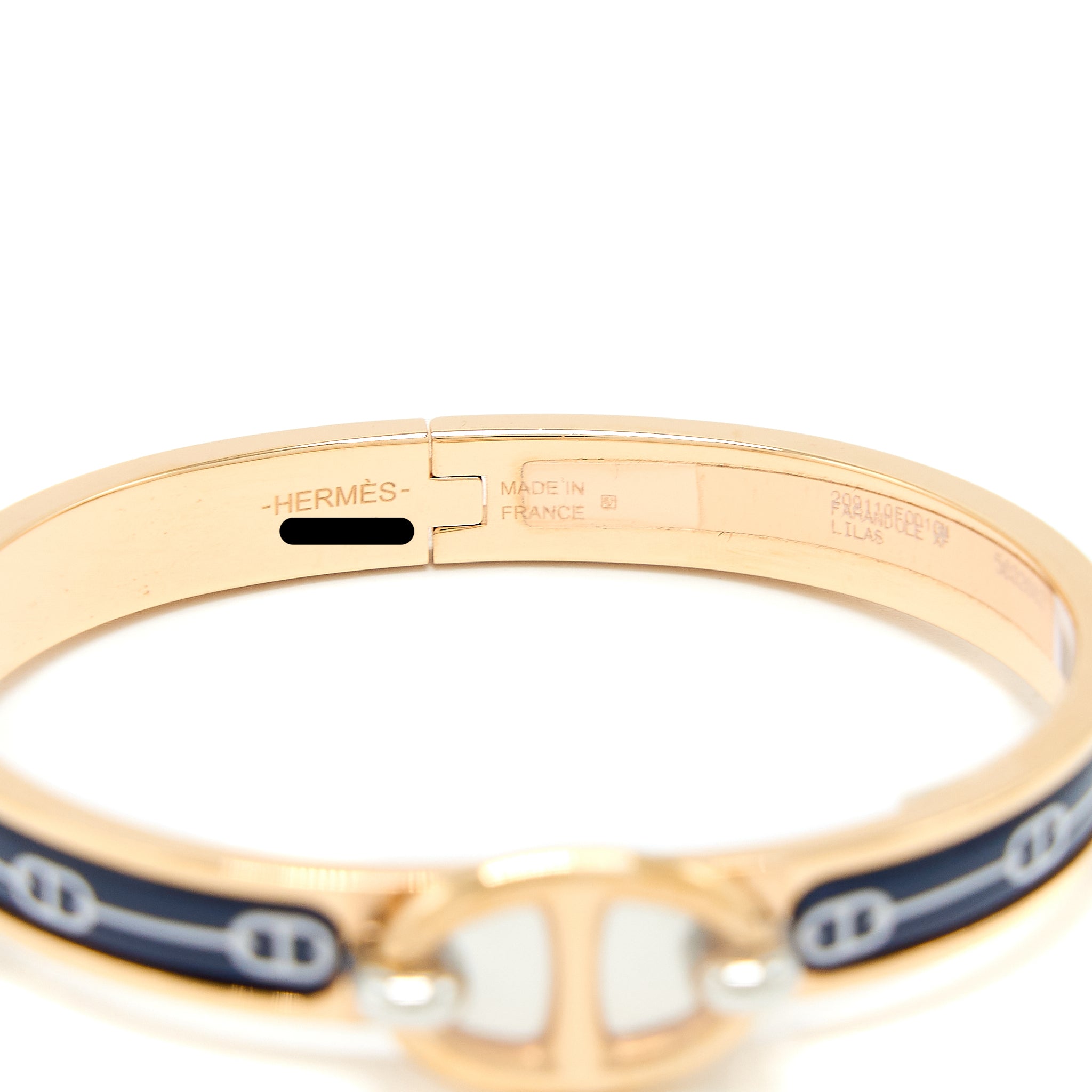 HERMES MINI CLIC CHAINE D’ANCRE FARANDOLE BRACELET MULTICOLOR ROSE GOLD TONE