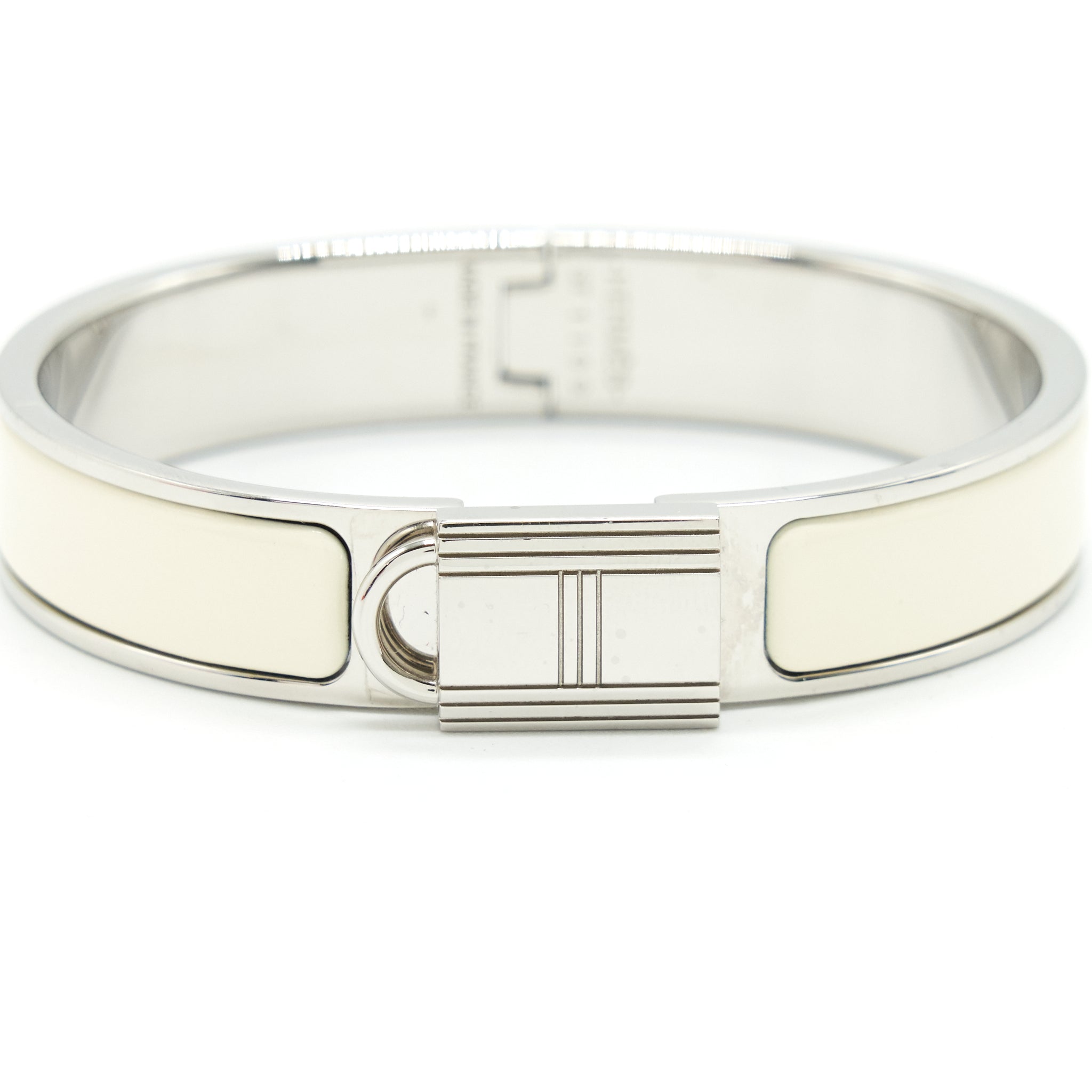 HERMES CLIC CADENAS BRACELET BLANC SHW