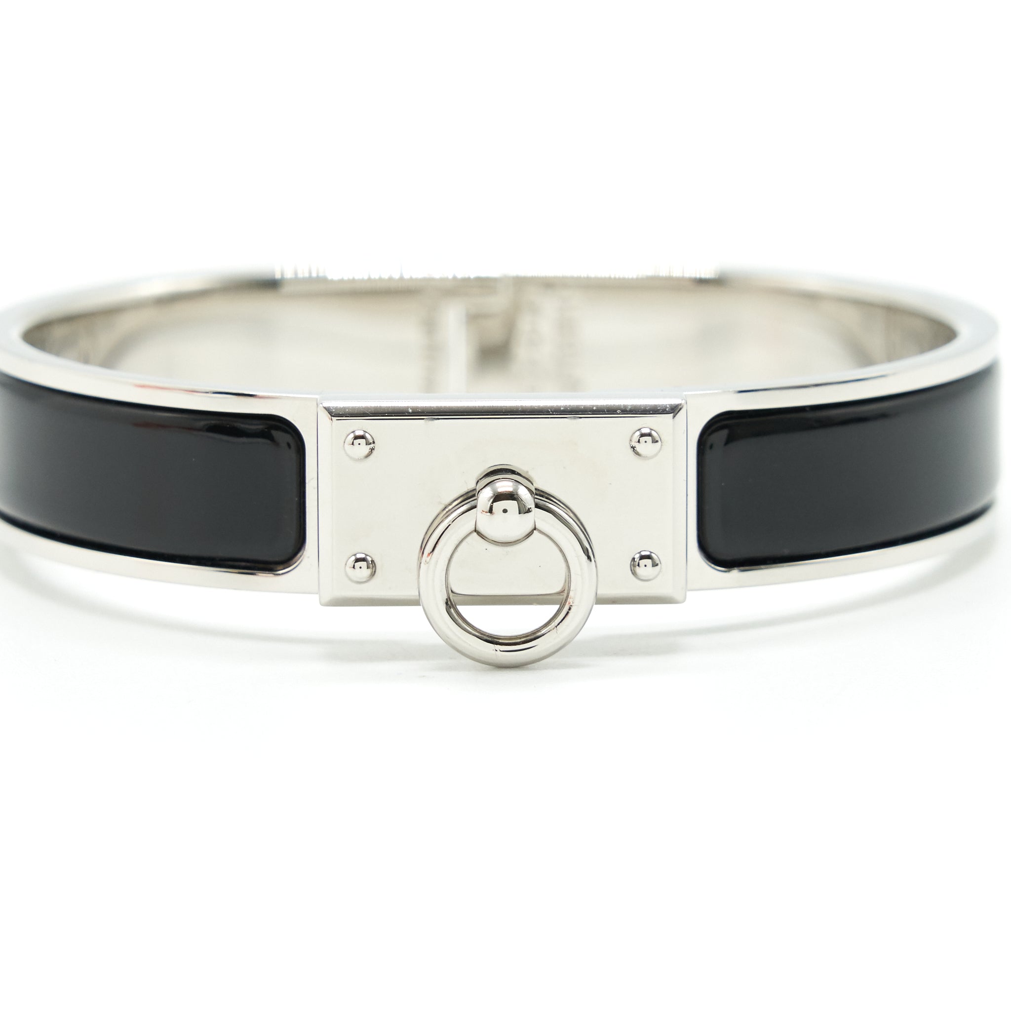 HERMES CLIC ANNEAU BRACELET BLACK SHW